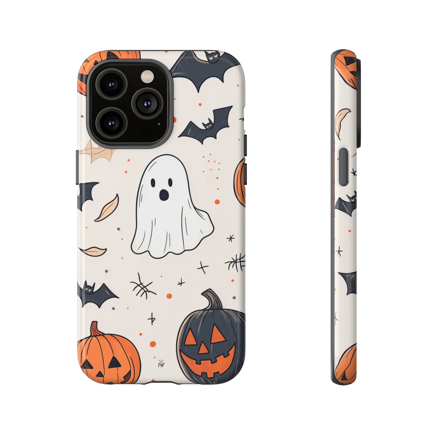 Cute Halloween Ghost & Pumpkin Phone Case – Festive Design for iPhone, Samsung, Google Pixel