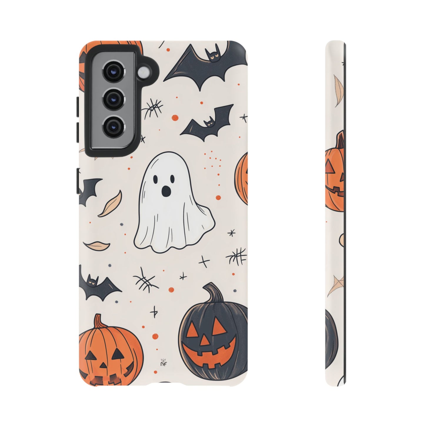 Cute Halloween Ghost & Pumpkin Phone Case – Festive Design for iPhone, Samsung, Google Pixel