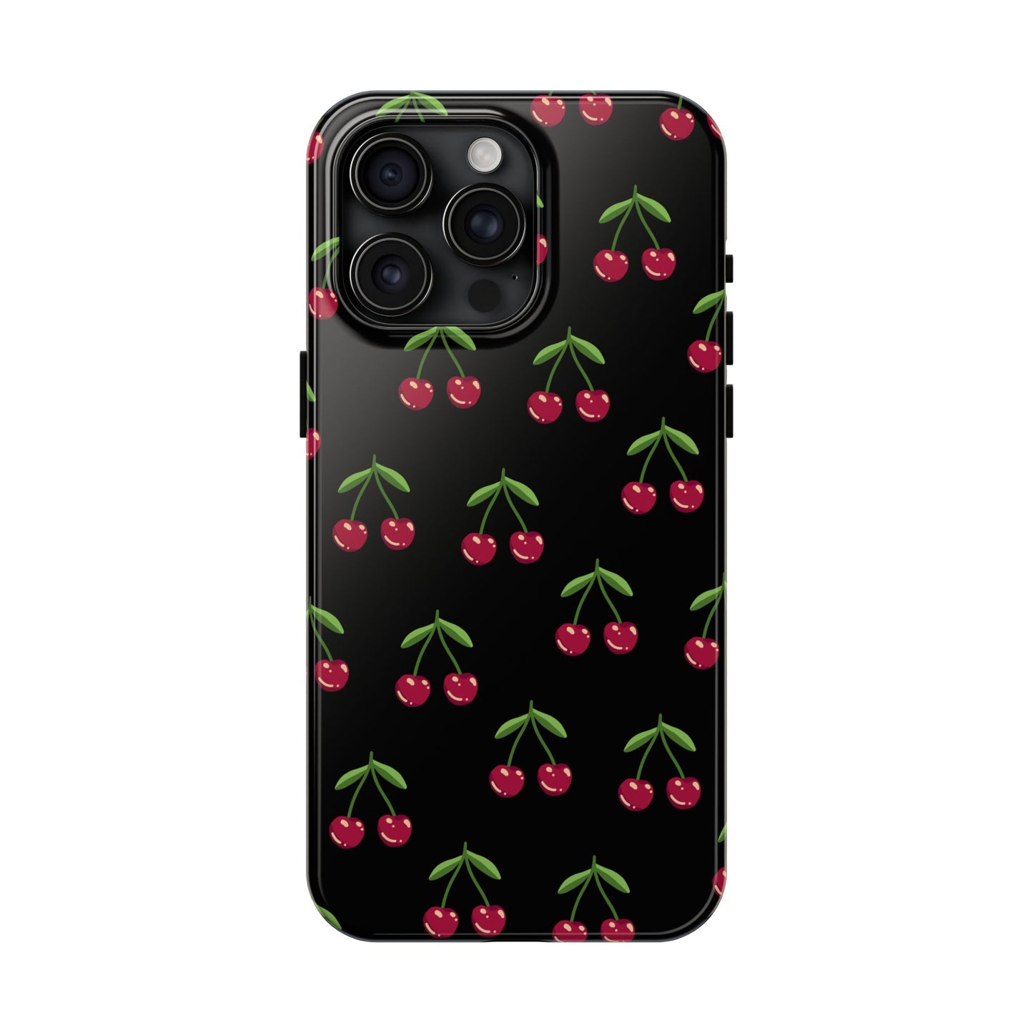Dark Cherry Delight Phone Case – Cute Minimalist Design for iPhone, Samsung