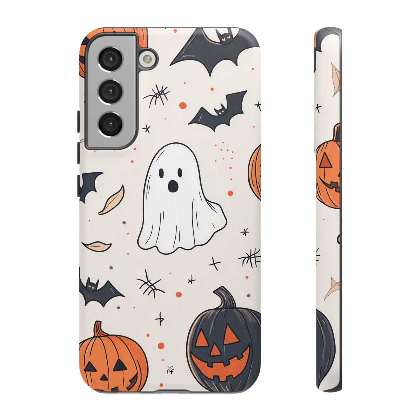Cute Halloween Ghost & Pumpkin Phone Case – Festive Design for iPhone, Samsung, Google Pixel