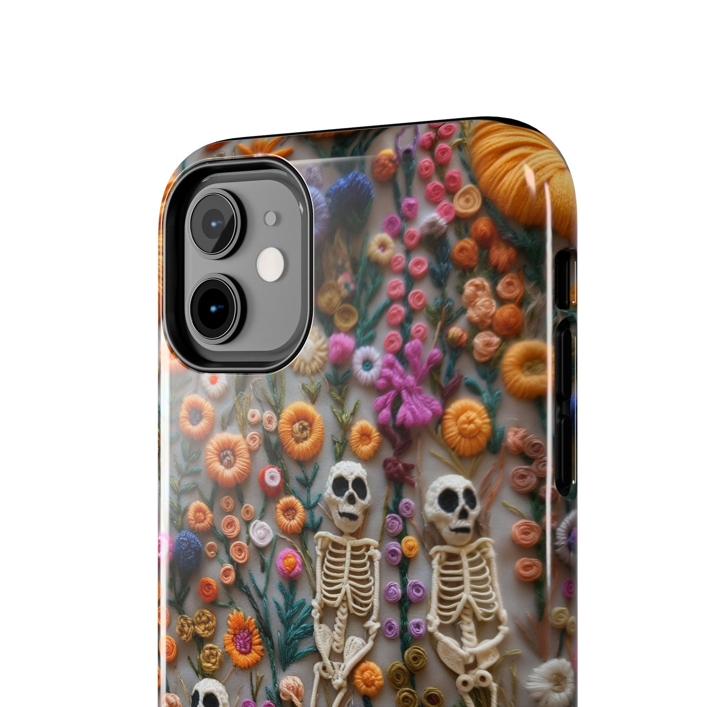 Vintage Skeletons in Floral Bloom Phone Case – Unique Artistic Design for iPhone, Samsung, Tough cases