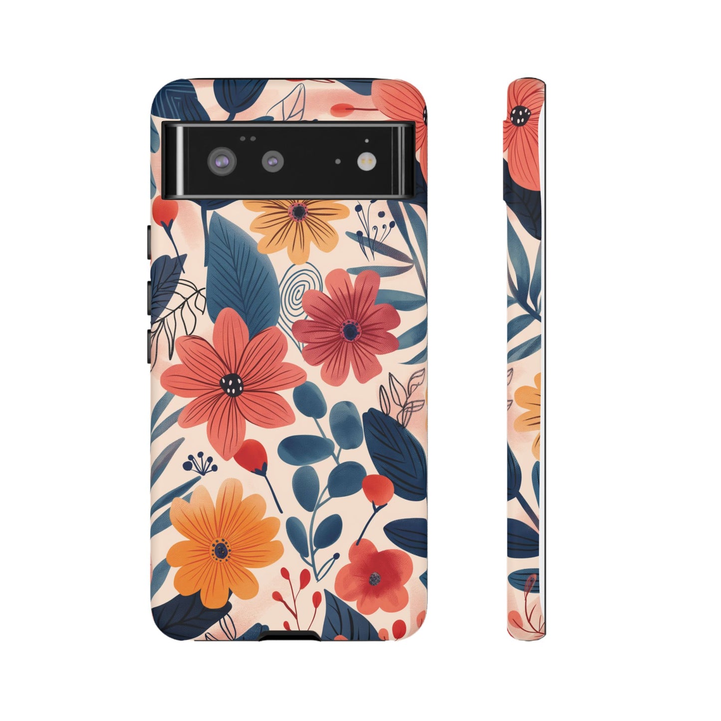 Bright Floral Garden Phone Case – Vibrant Artistic Design for iPhone, Samsung, Google Pixel