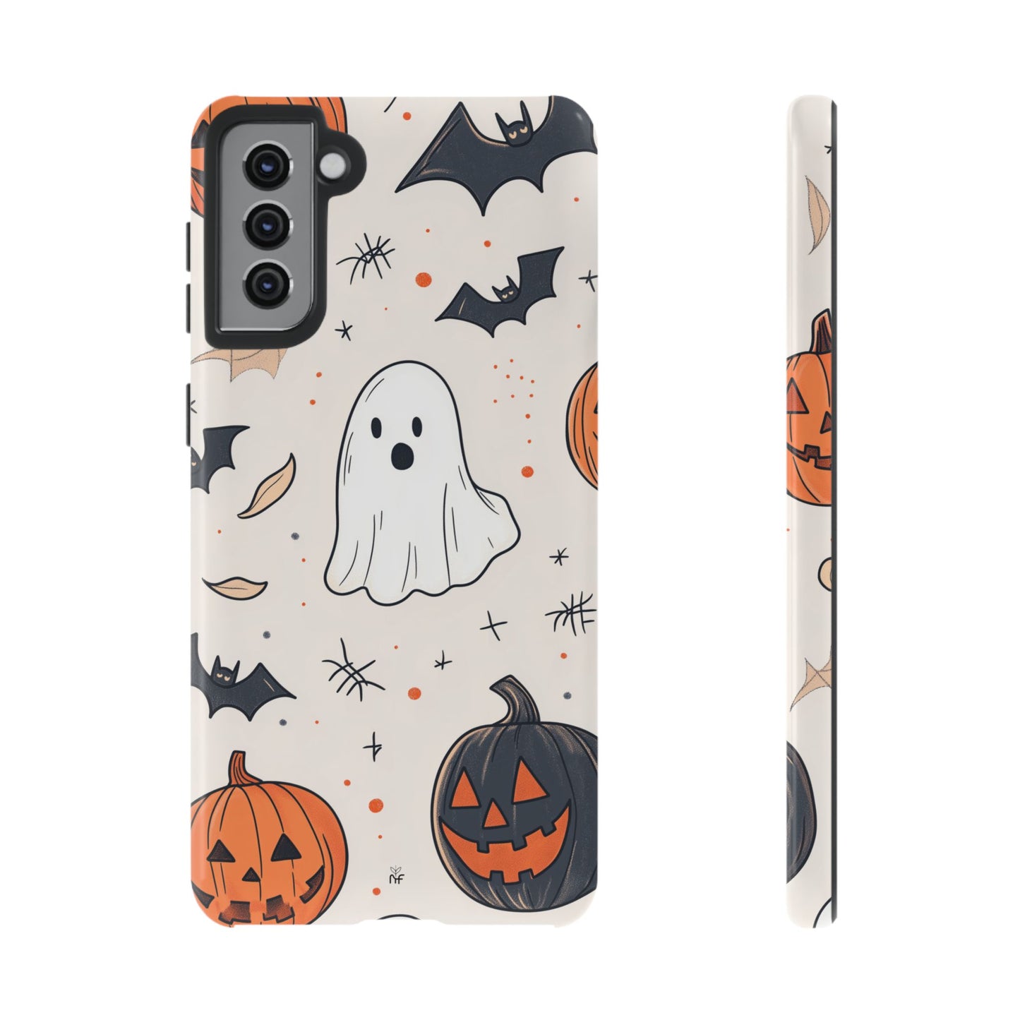 Cute Halloween Ghost & Pumpkin Phone Case – Festive Design for iPhone, Samsung, Google Pixel