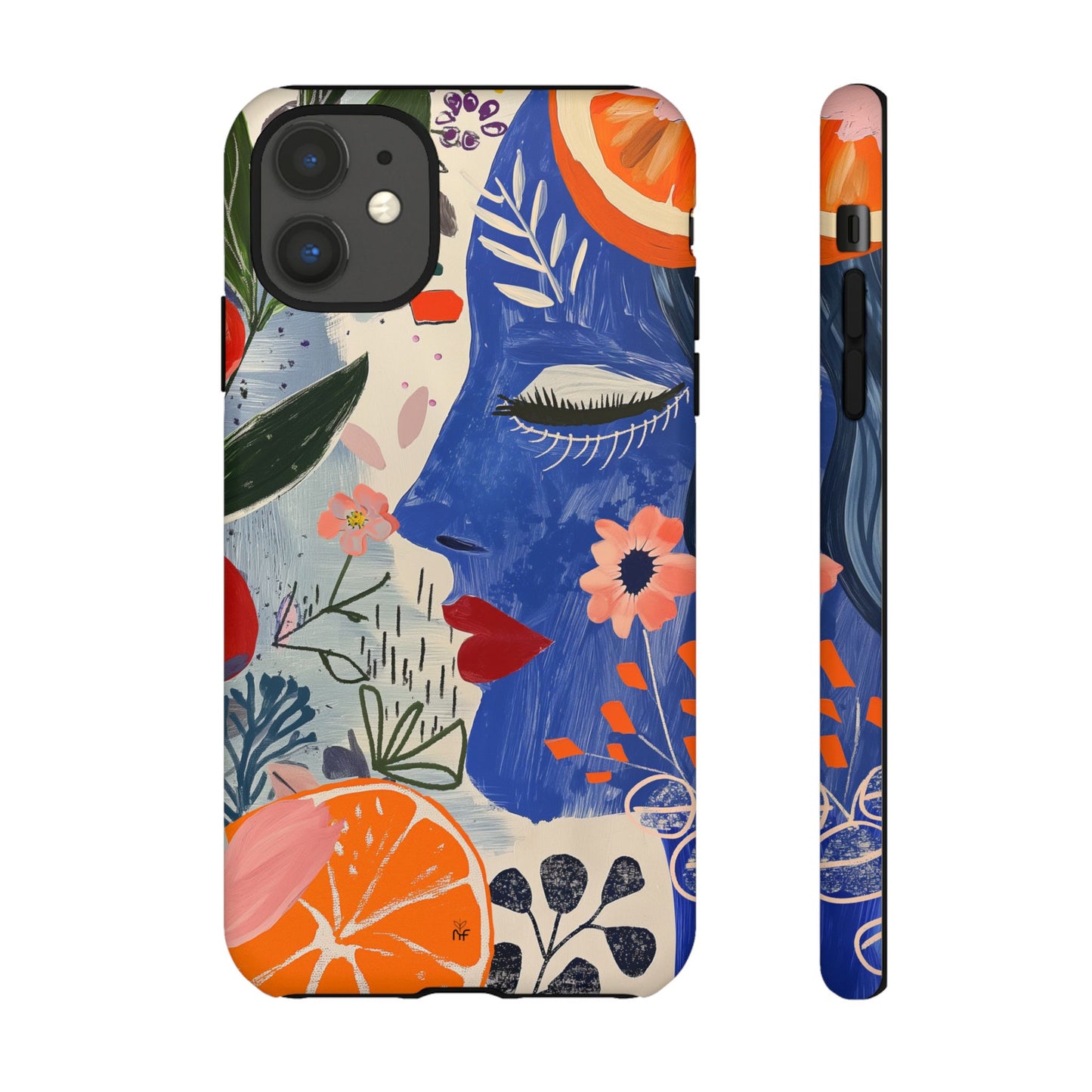 Vibrant Abstract Face & Floral Phone Case – Artistic Design for iPhone, Samsung, Google Pixel