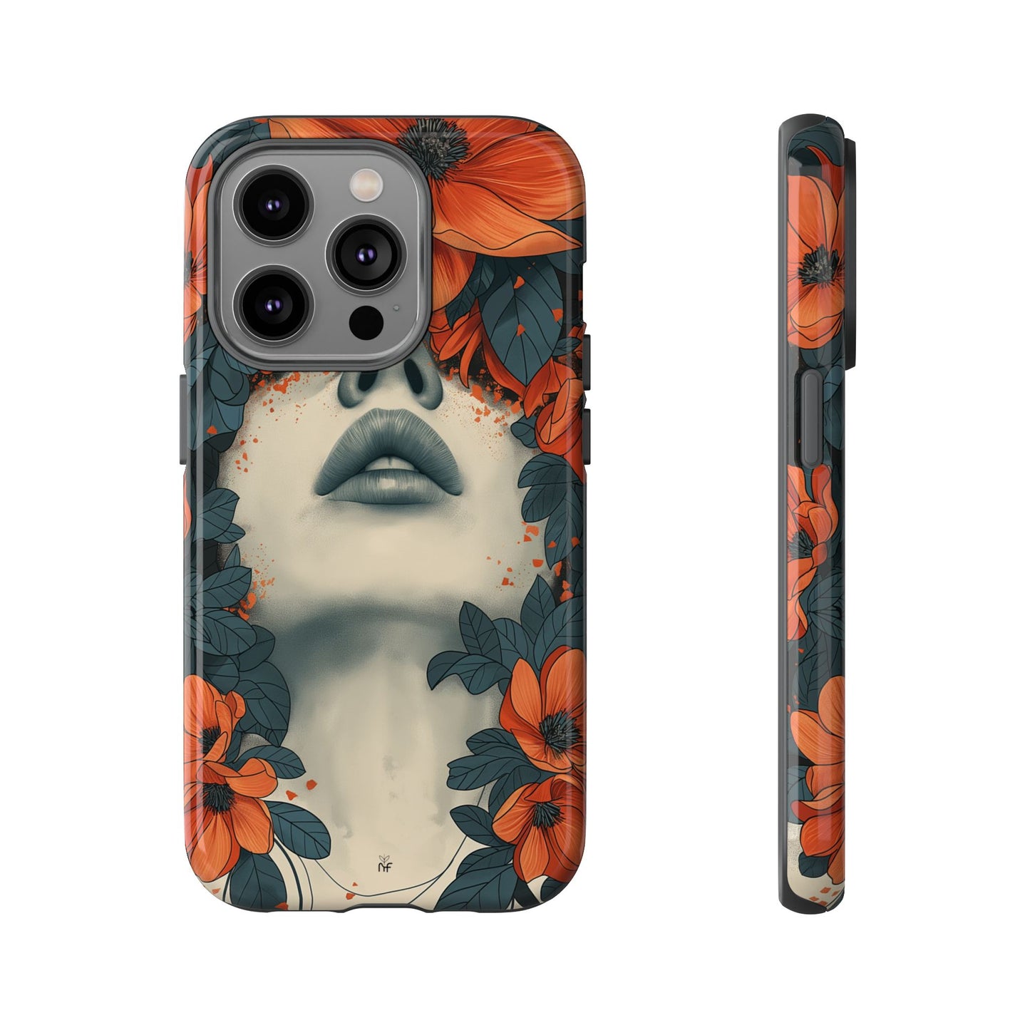 Floral Femme Art Phone Case Unique Aesthetic Design for iPhone, Samsung, Google Pixel Tough Case