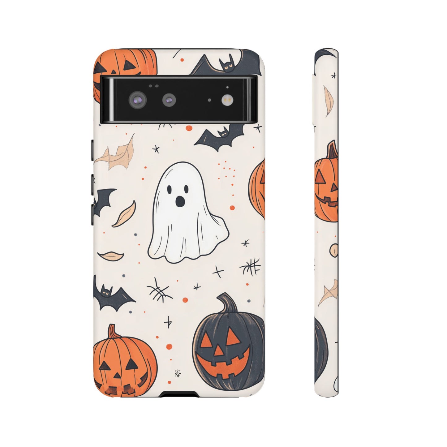 Cute Halloween Ghost & Pumpkin Phone Case – Festive Design for iPhone, Samsung, Google Pixel