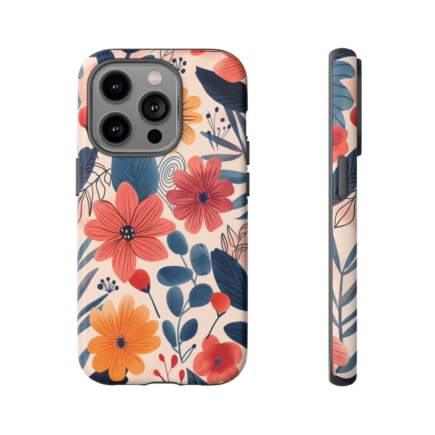 Bright Floral Garden Phone Case – Vibrant Artistic Design for iPhone, Samsung, Google Pixel