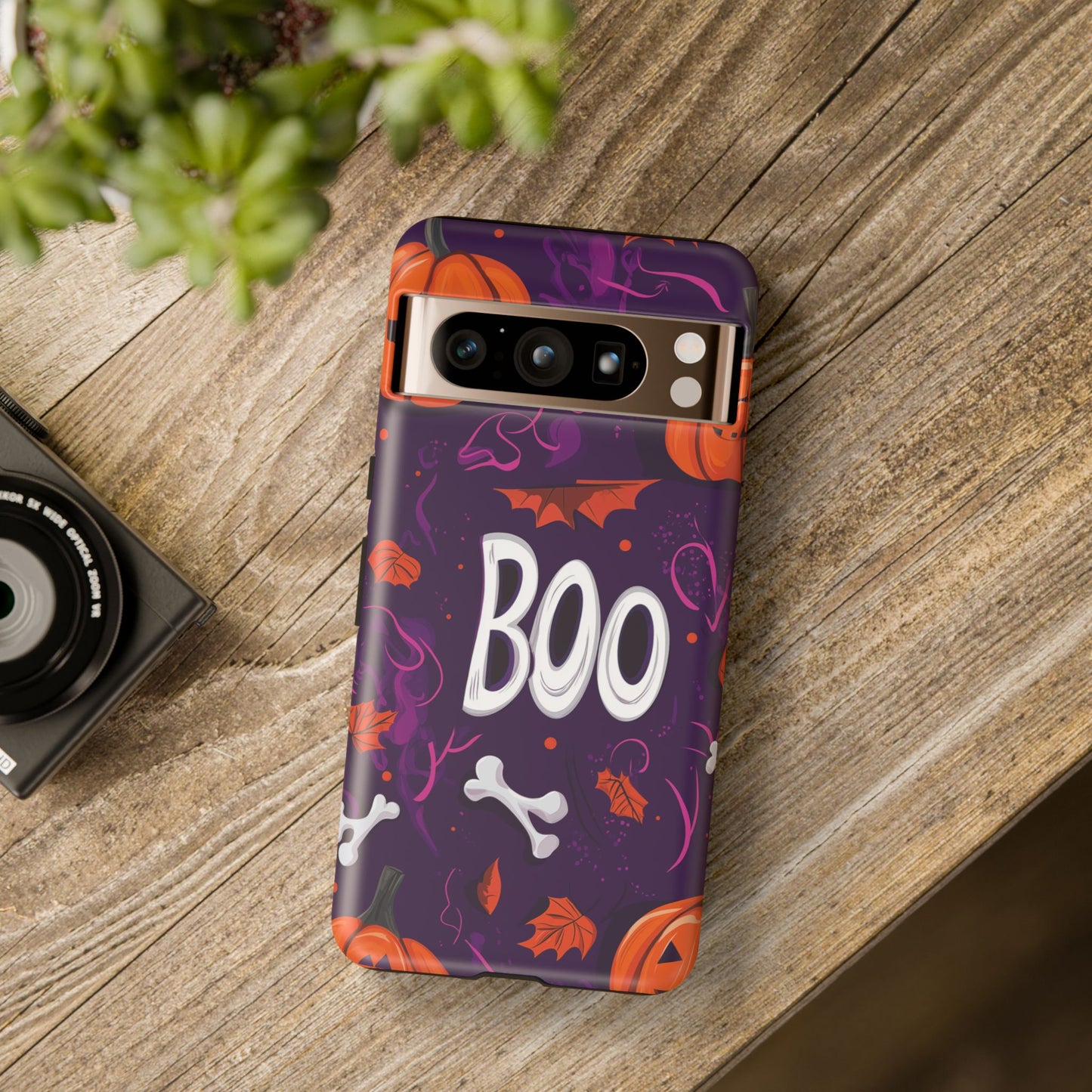 Halloween ‘Boo’ Phone Case – Spooky Fun Design for iPhone, Samsung, Google Pixel