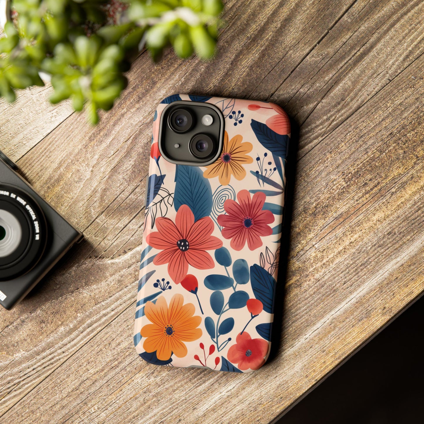 Bright Floral Garden Phone Case – Vibrant Artistic Design for iPhone, Samsung, Google Pixel