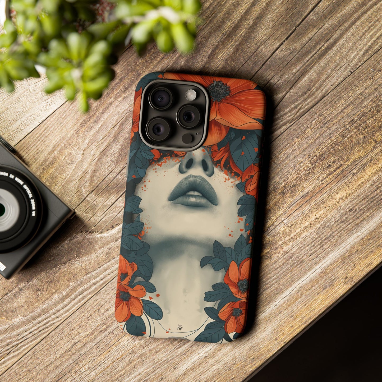 Floral Femme Art Phone Case Unique Aesthetic Design for iPhone, Samsung, Google Pixel Tough Case