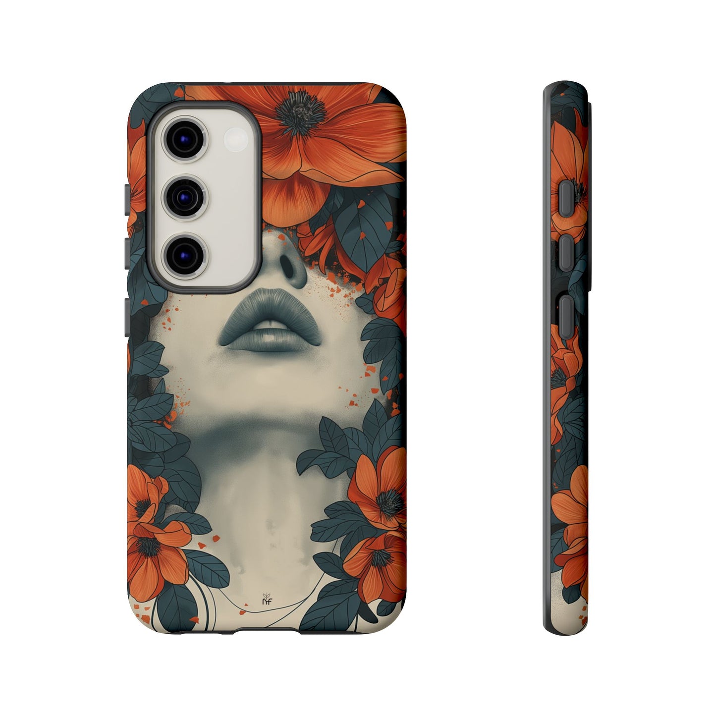 Floral Femme Art Phone Case Unique Aesthetic Design for iPhone, Samsung, Google Pixel Tough Case