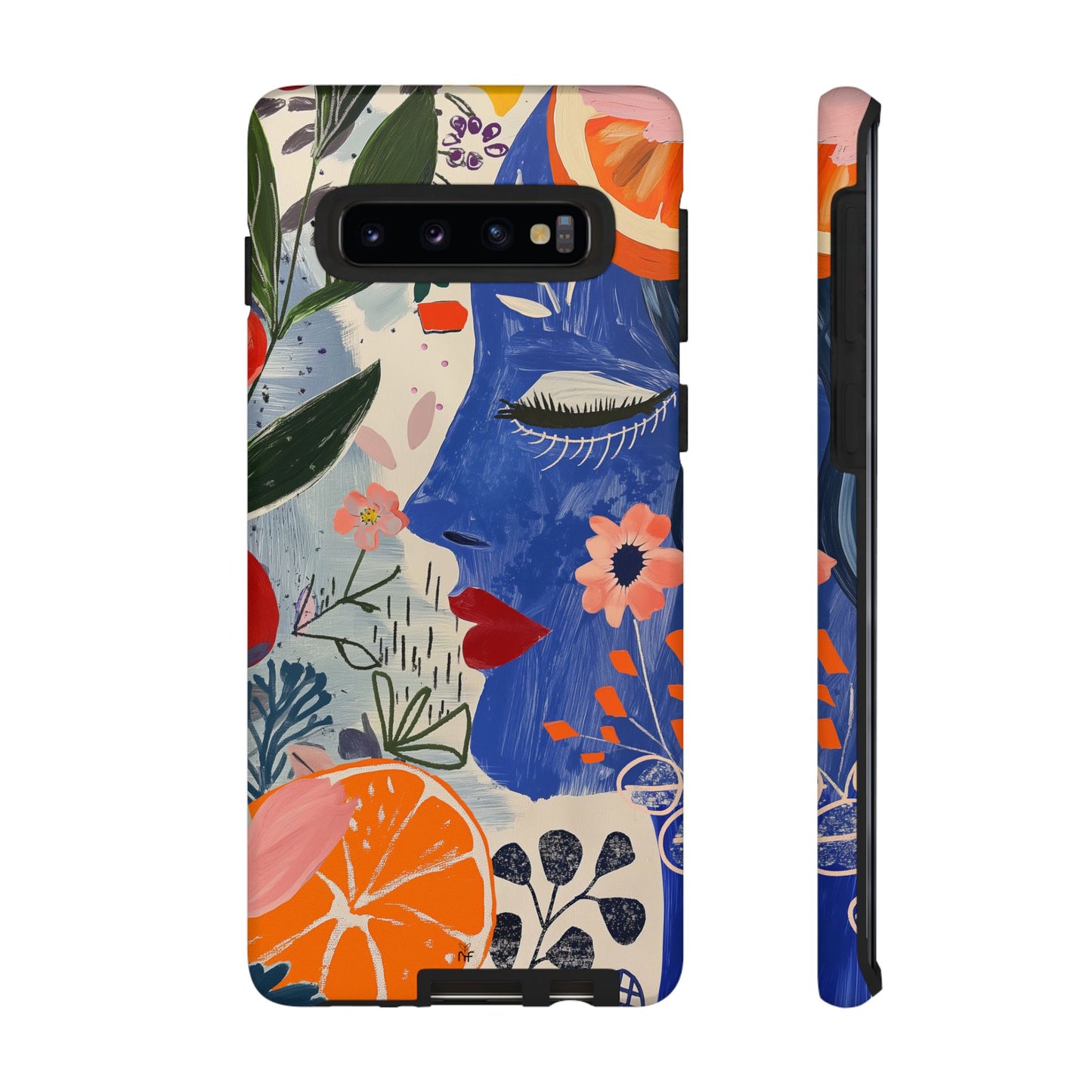 Vibrant Abstract Face & Floral Phone Case – Artistic Design for iPhone, Samsung, Google Pixel