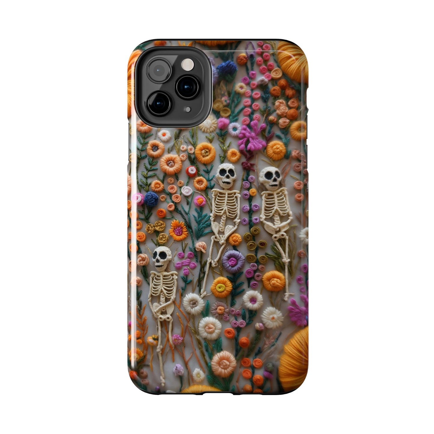 Vintage Skeletons in Floral Bloom Phone Case – Unique Artistic Design for iPhone, Samsung, Tough cases - NovaFlair