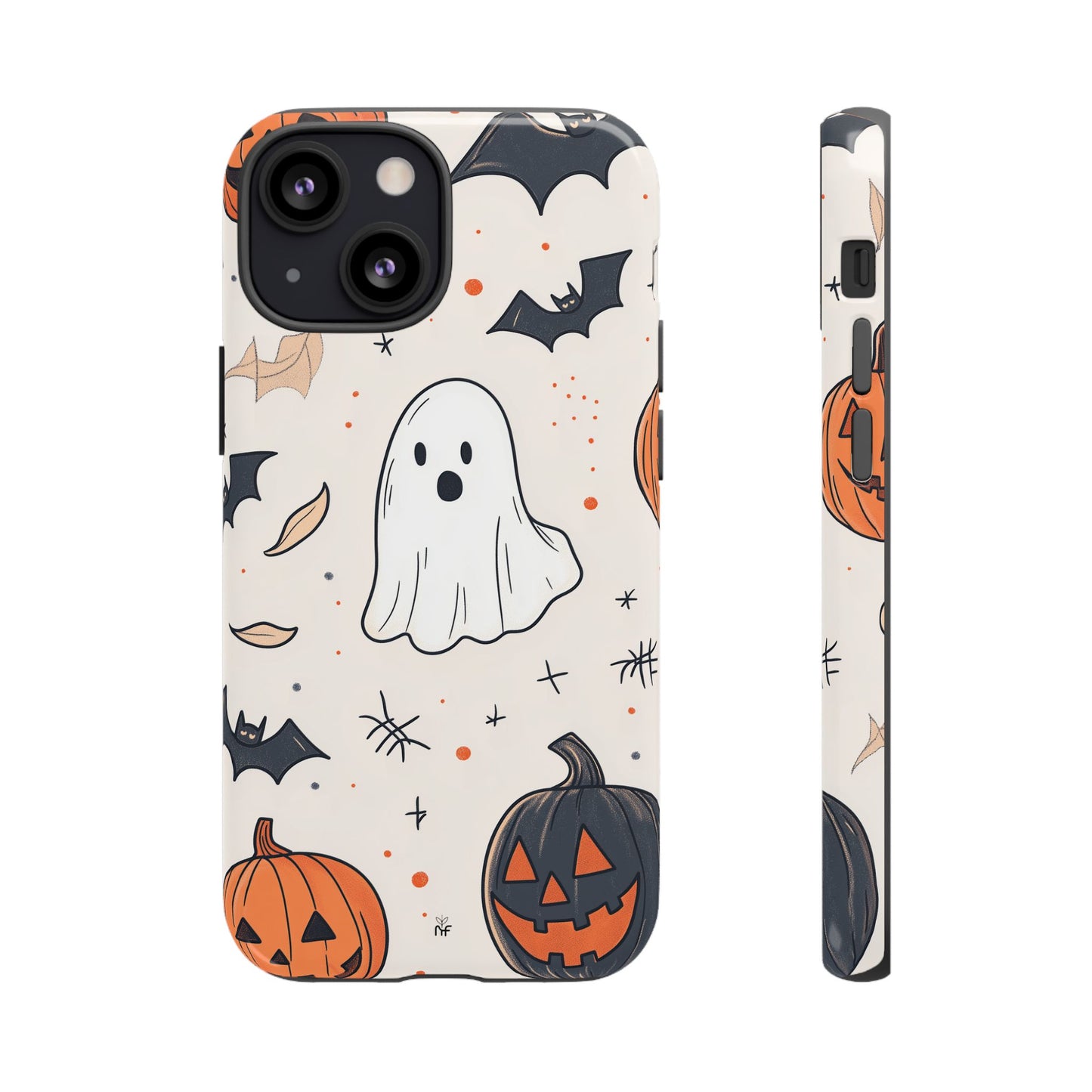 Cute Halloween Ghost & Pumpkin Phone Case – Festive Design for iPhone, Samsung, Google Pixel