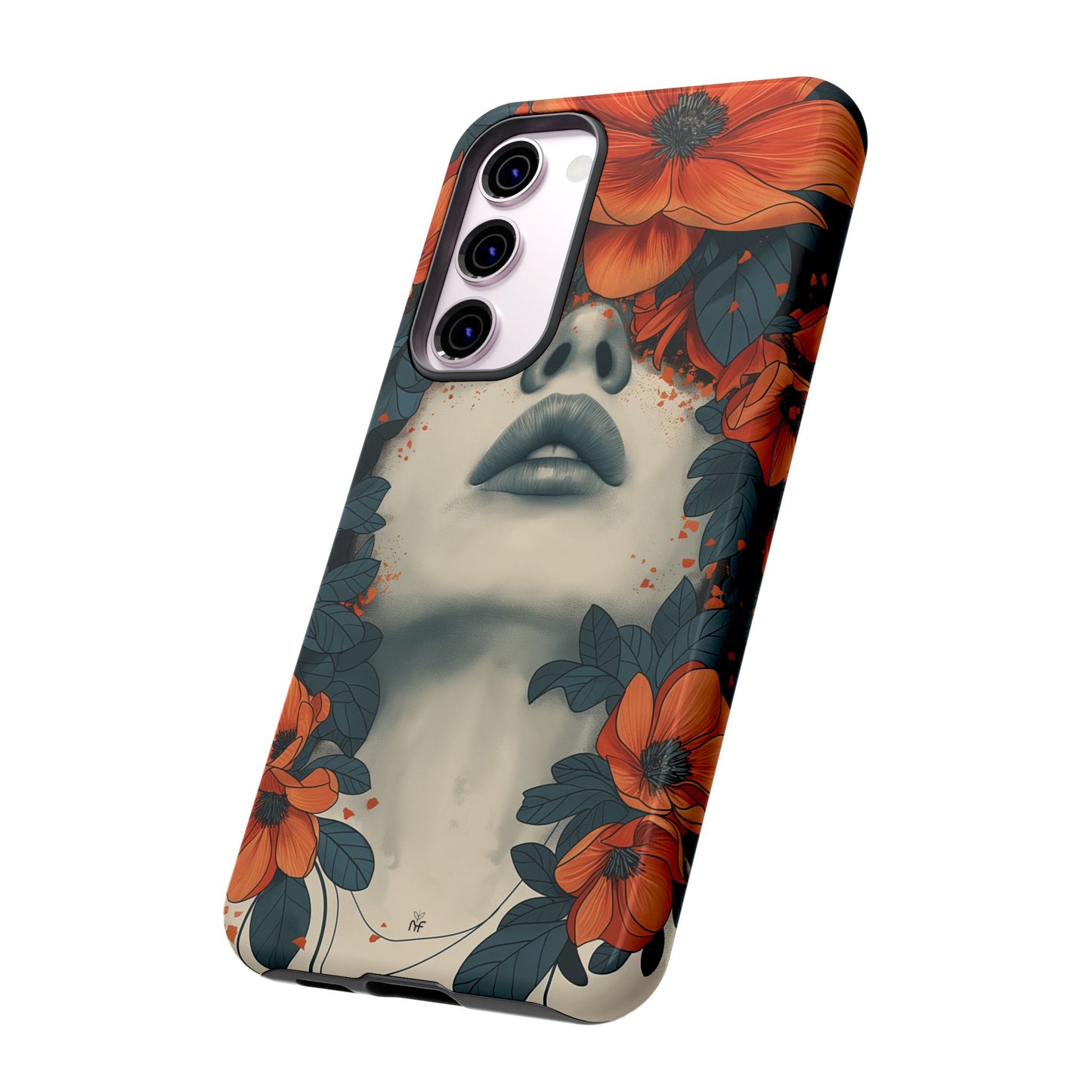 Floral Femme Art Phone Case Unique Aesthetic Design for iPhone, Samsung, Google Pixel Tough Case
