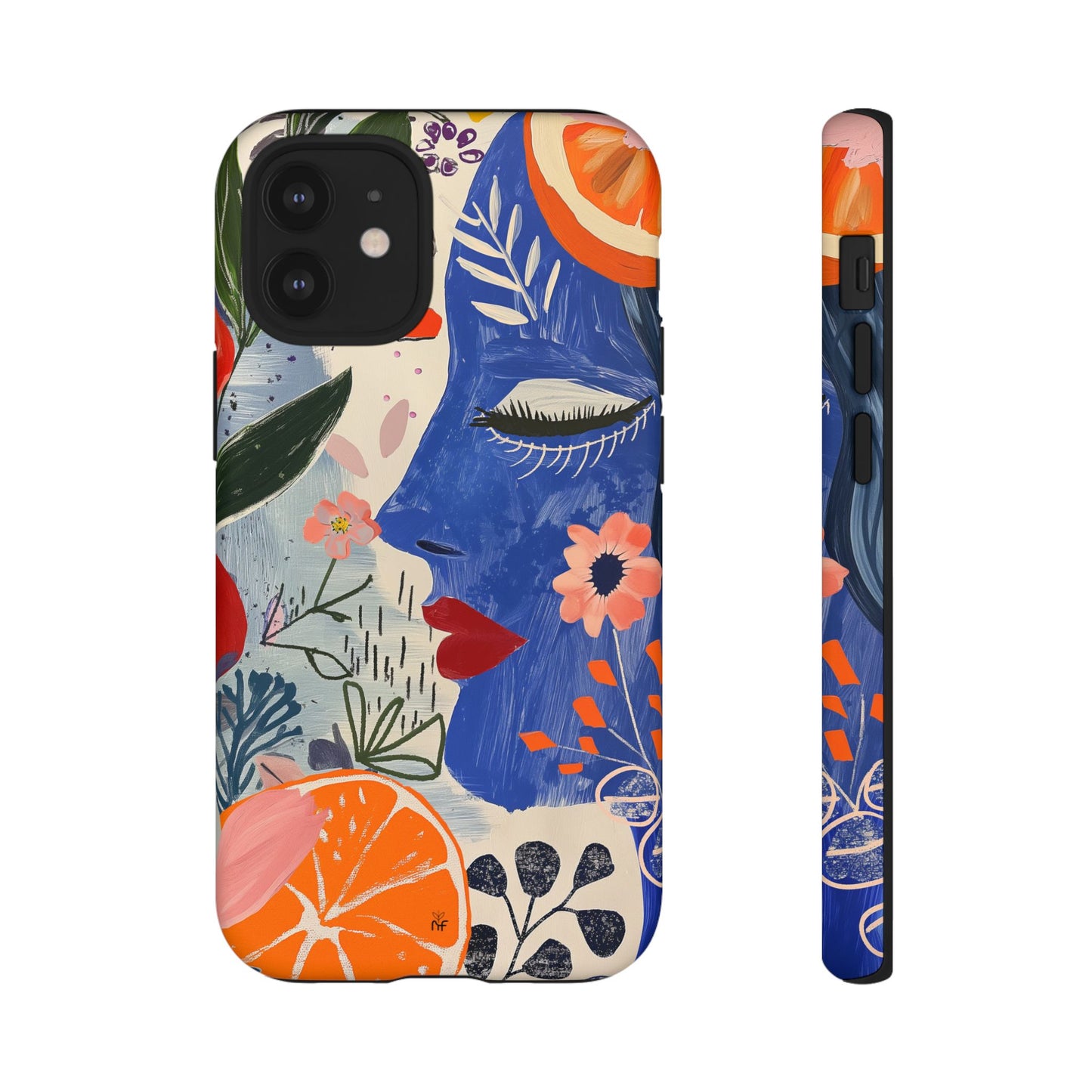 Vibrant Abstract Face & Floral Phone Case – Artistic Design for iPhone, Samsung, Google Pixel