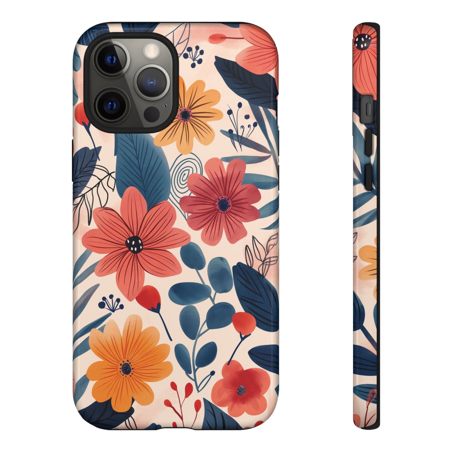 Bright Floral Garden Phone Case – Vibrant Artistic Design for iPhone, Samsung, Google Pixel