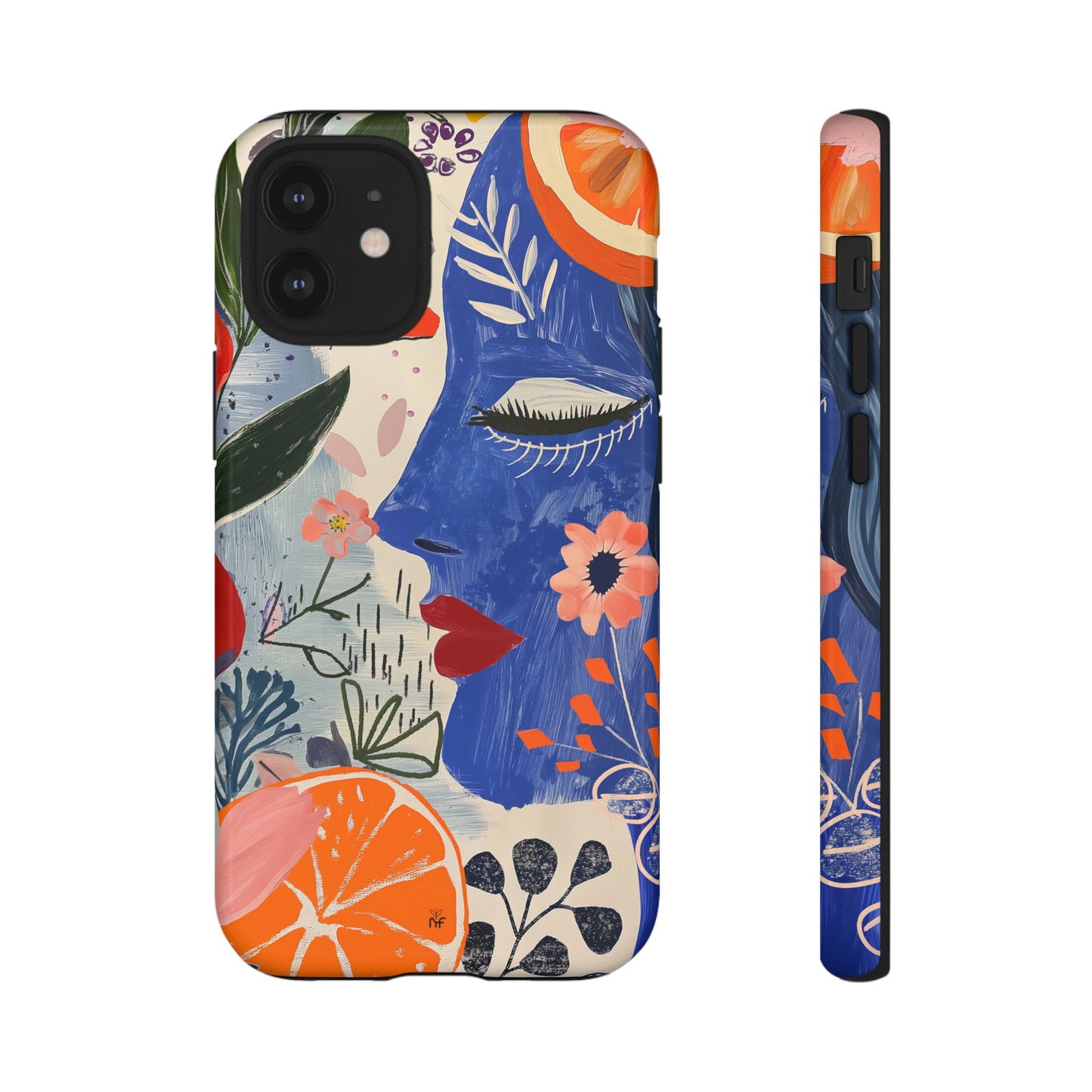 Vibrant Abstract Face & Floral Phone Case – Artistic Design for iPhone, Samsung, Google Pixel