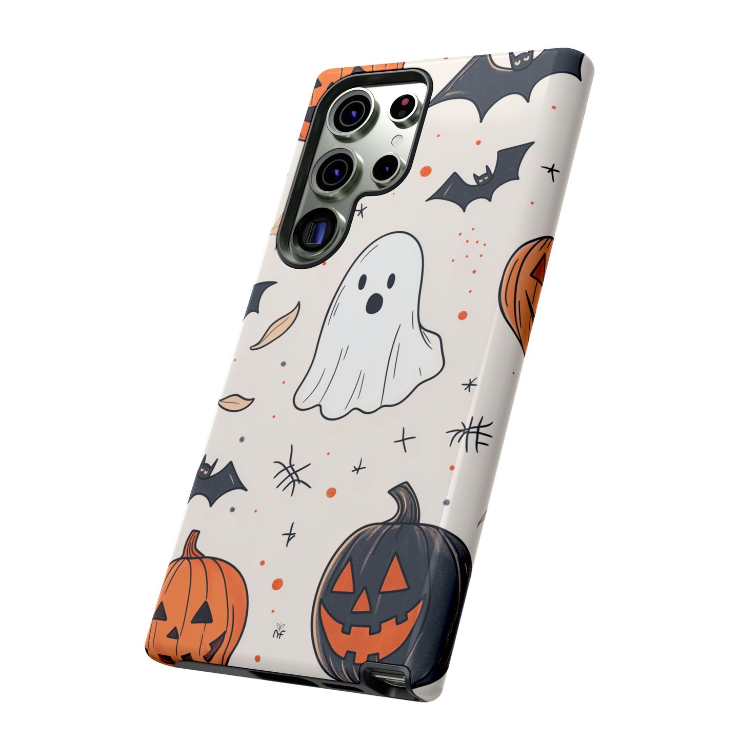 Cute Halloween Ghost & Pumpkin Phone Case – Festive Design for iPhone, Samsung, Google Pixel