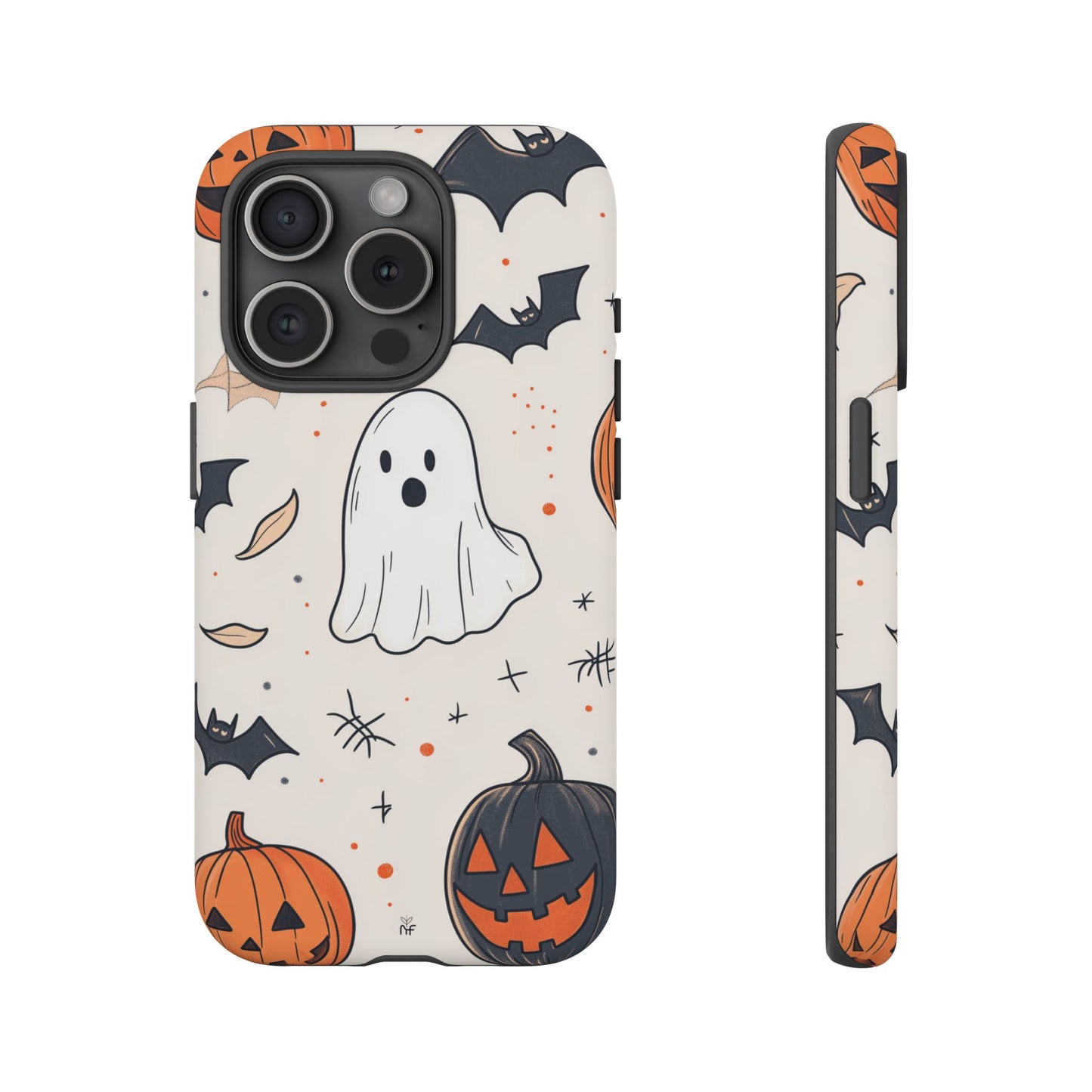 Cute Halloween Ghost & Pumpkin Phone Case – Festive Design for iPhone, Samsung, Google Pixel