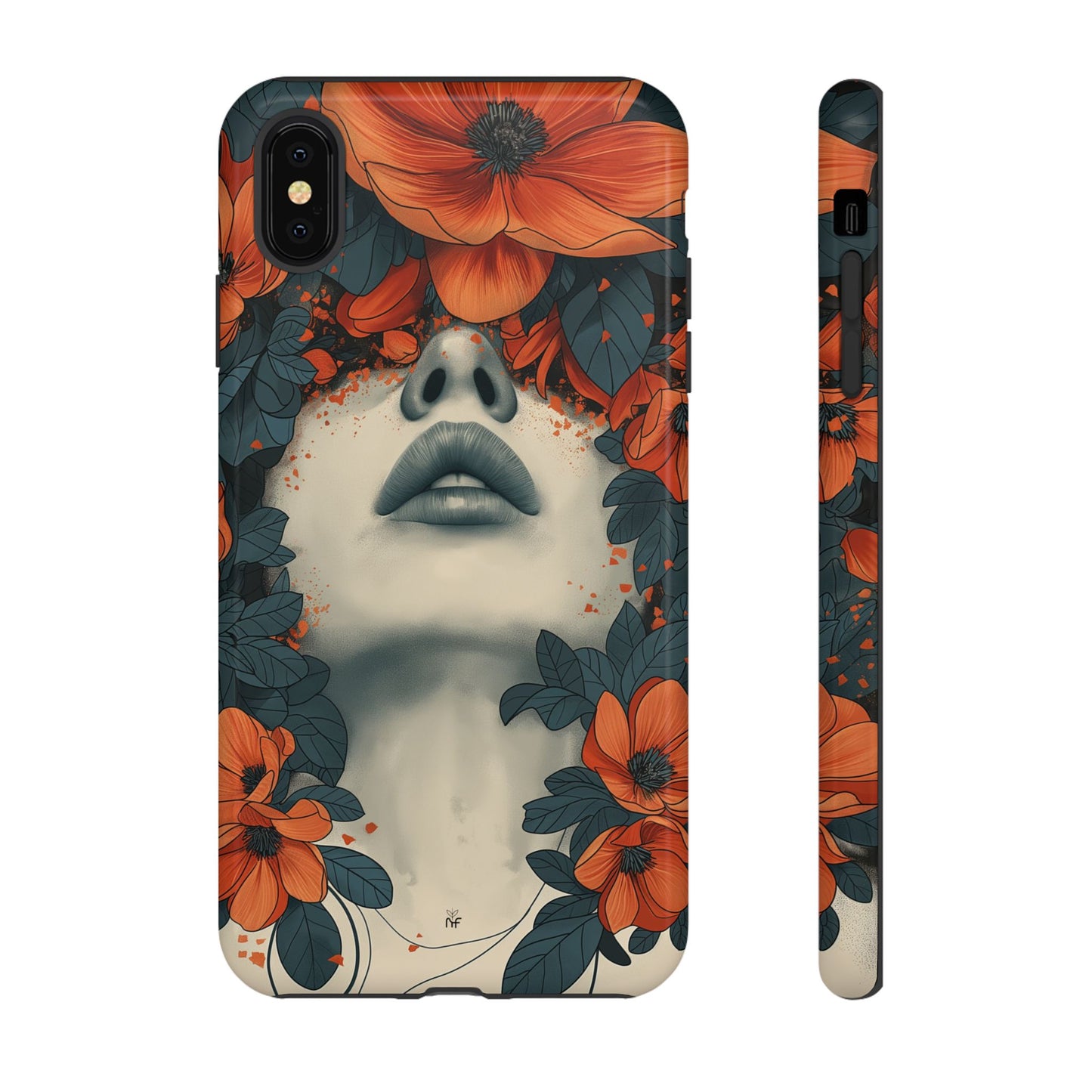 Floral Femme Art Phone Case Unique Aesthetic Design for iPhone, Samsung, Google Pixel Tough Case - NovaFlair