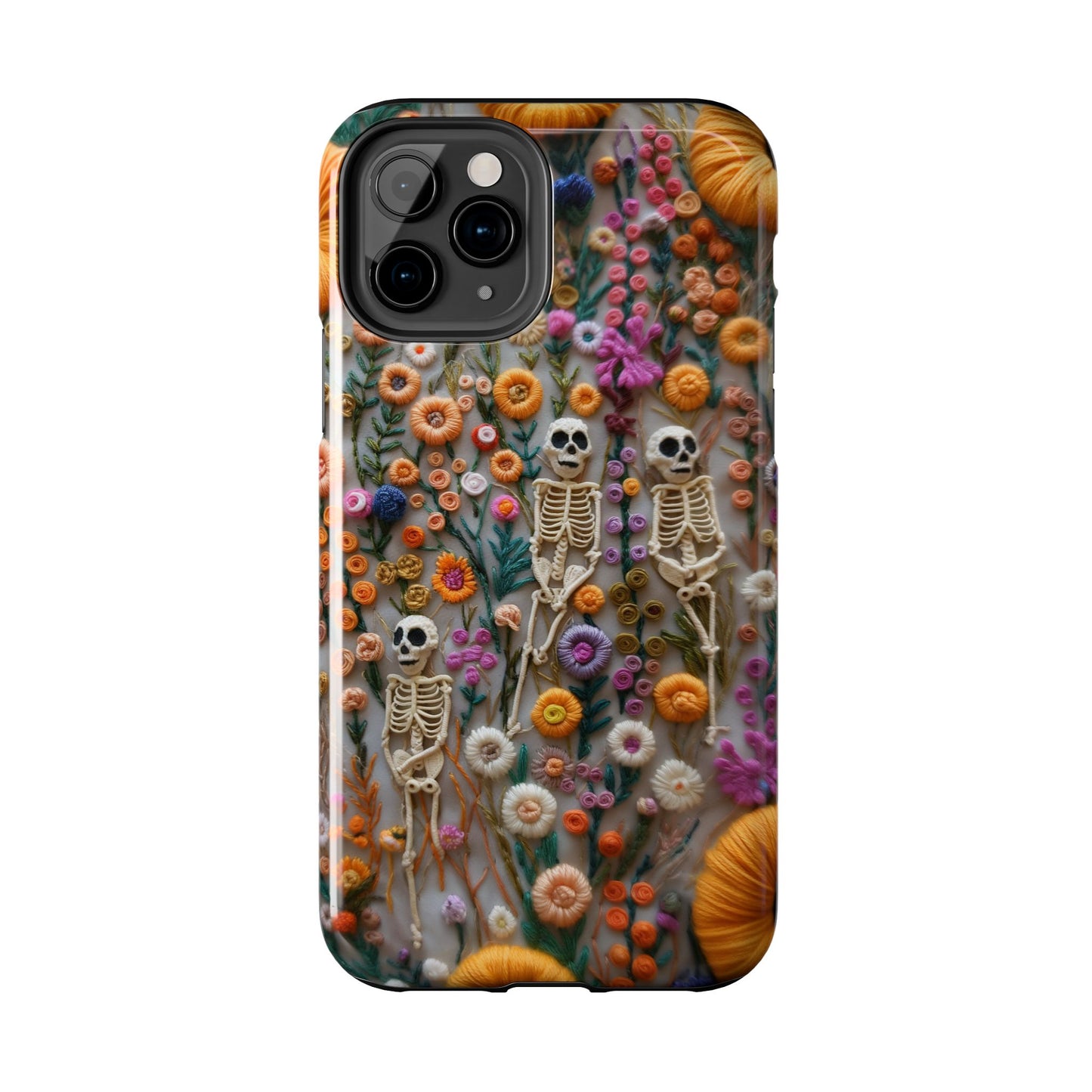 Vintage Skeletons in Floral Bloom Phone Case – Unique Artistic Design for iPhone, Samsung, Tough cases - NovaFlair