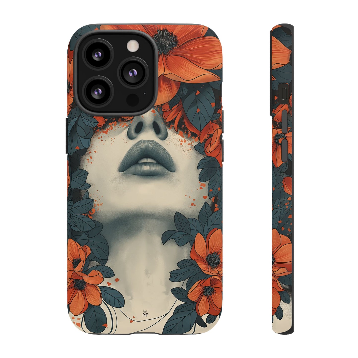 Floral Femme Art Phone Case Unique Aesthetic Design for iPhone, Samsung, Google Pixel Tough Case