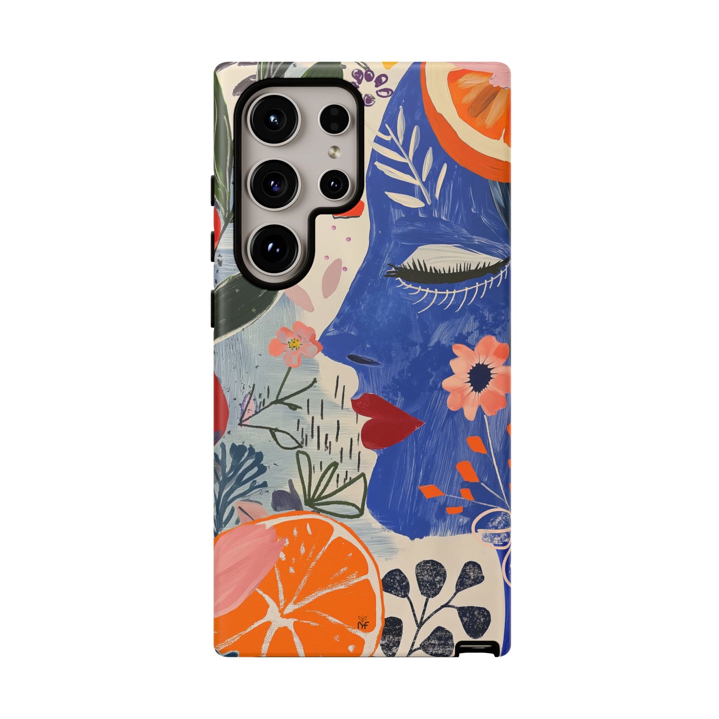 Vibrant Abstract Face & Floral Phone Case – Artistic Design for iPhone, Samsung, Google Pixel
