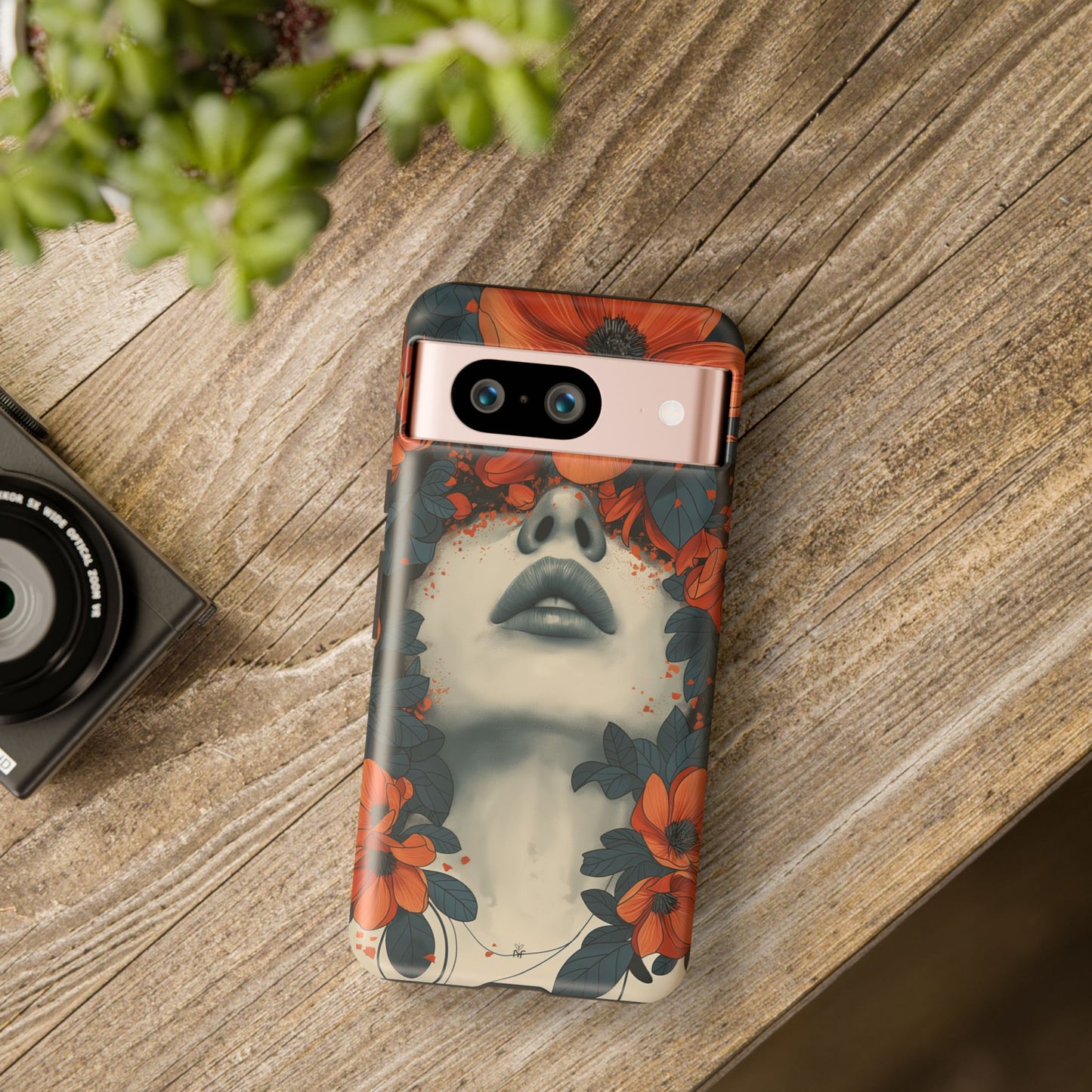 Floral Femme Art Phone Case Unique Aesthetic Design for iPhone, Samsung, Google Pixel Tough Case