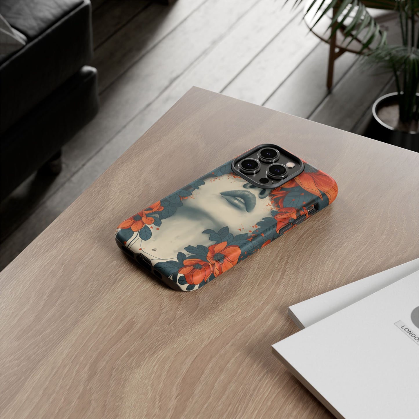 Floral Femme Art Phone Case Unique Aesthetic Design for iPhone, Samsung, Google Pixel Tough Case