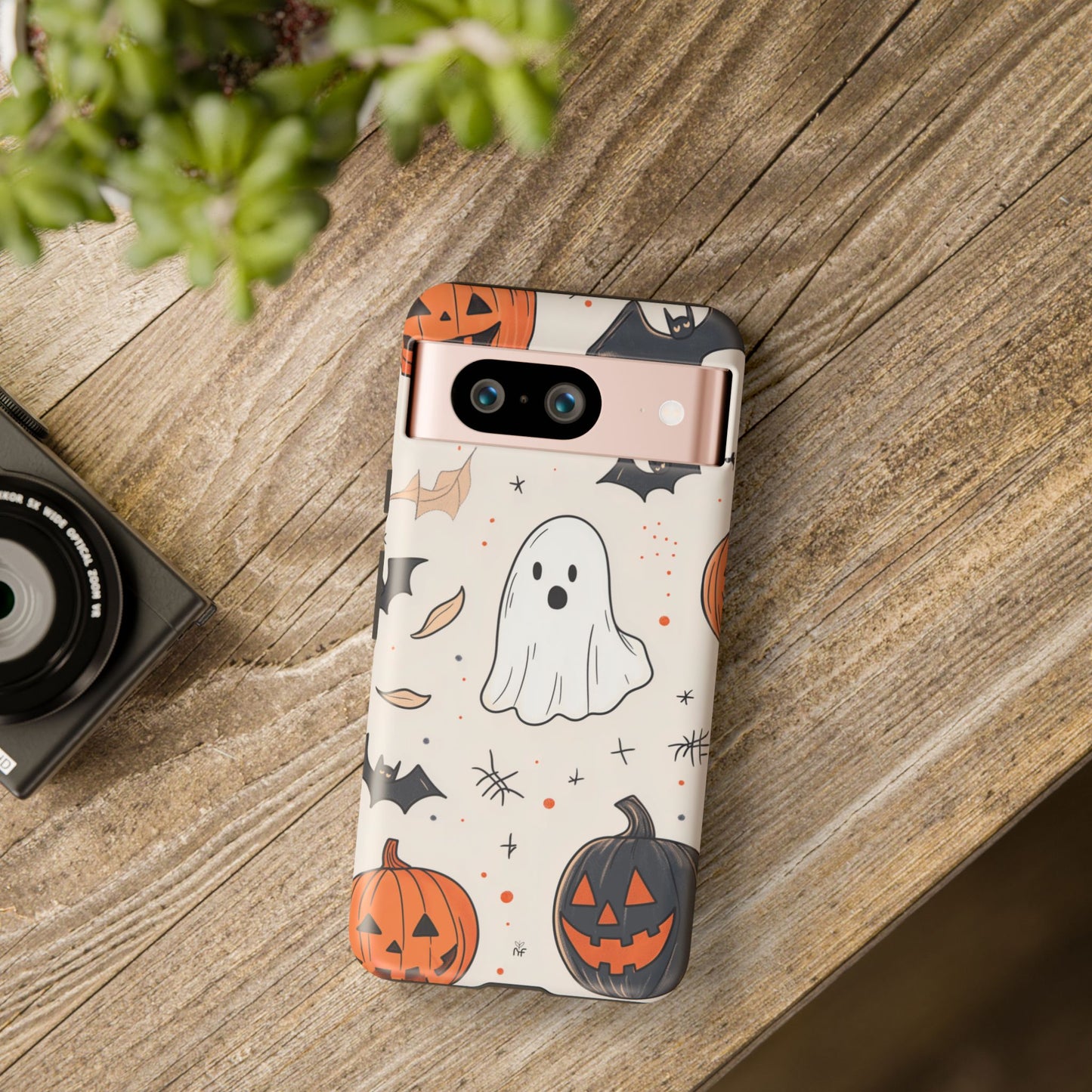 Cute Halloween Ghost & Pumpkin Phone Case – Festive Design for iPhone, Samsung, Google Pixel