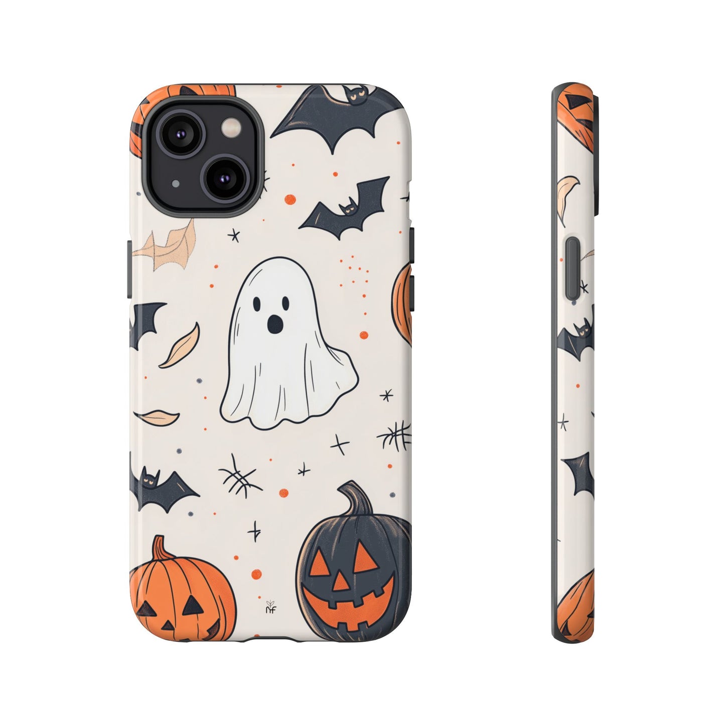 Cute Halloween Ghost & Pumpkin Phone Case – Festive Design for iPhone, Samsung, Google Pixel