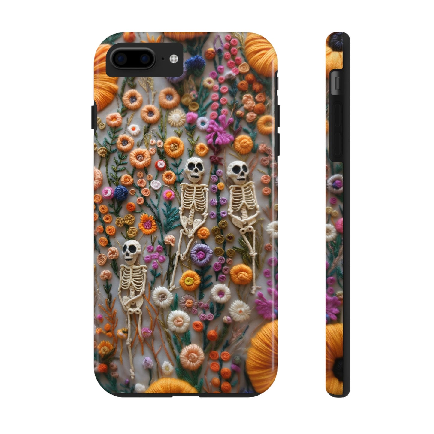 Vintage Skeletons in Floral Bloom Phone Case – Unique Artistic Design for iPhone, Samsung, Tough cases - NovaFlair