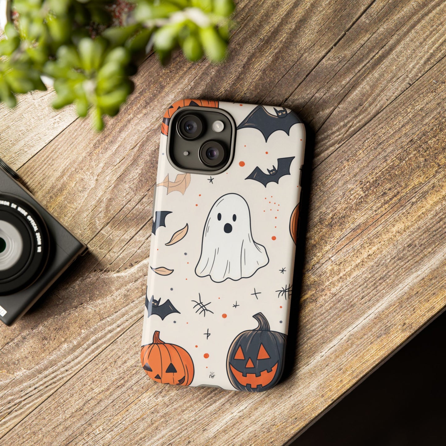 Cute Halloween Ghost & Pumpkin Phone Case – Festive Design for iPhone, Samsung, Google Pixel