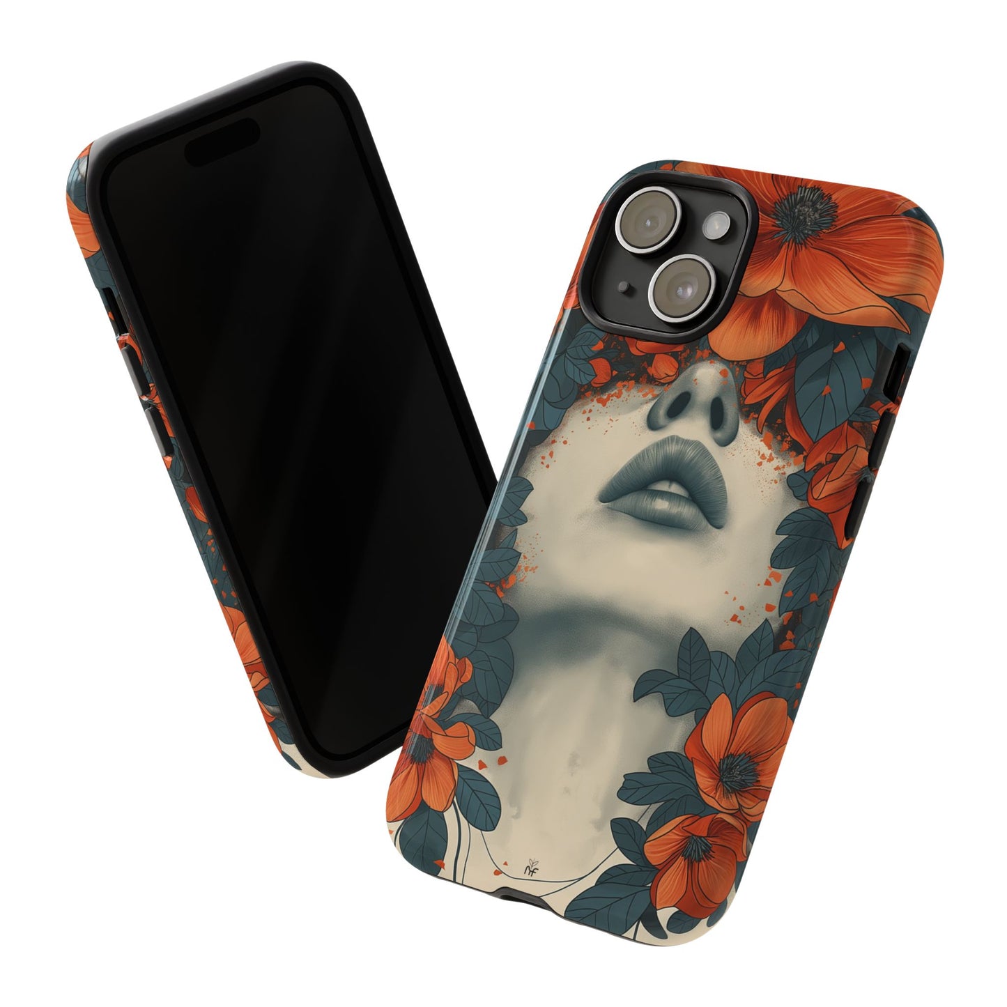 Floral Femme Art Phone Case Unique Aesthetic Design for iPhone, Samsung, Google Pixel Tough Case