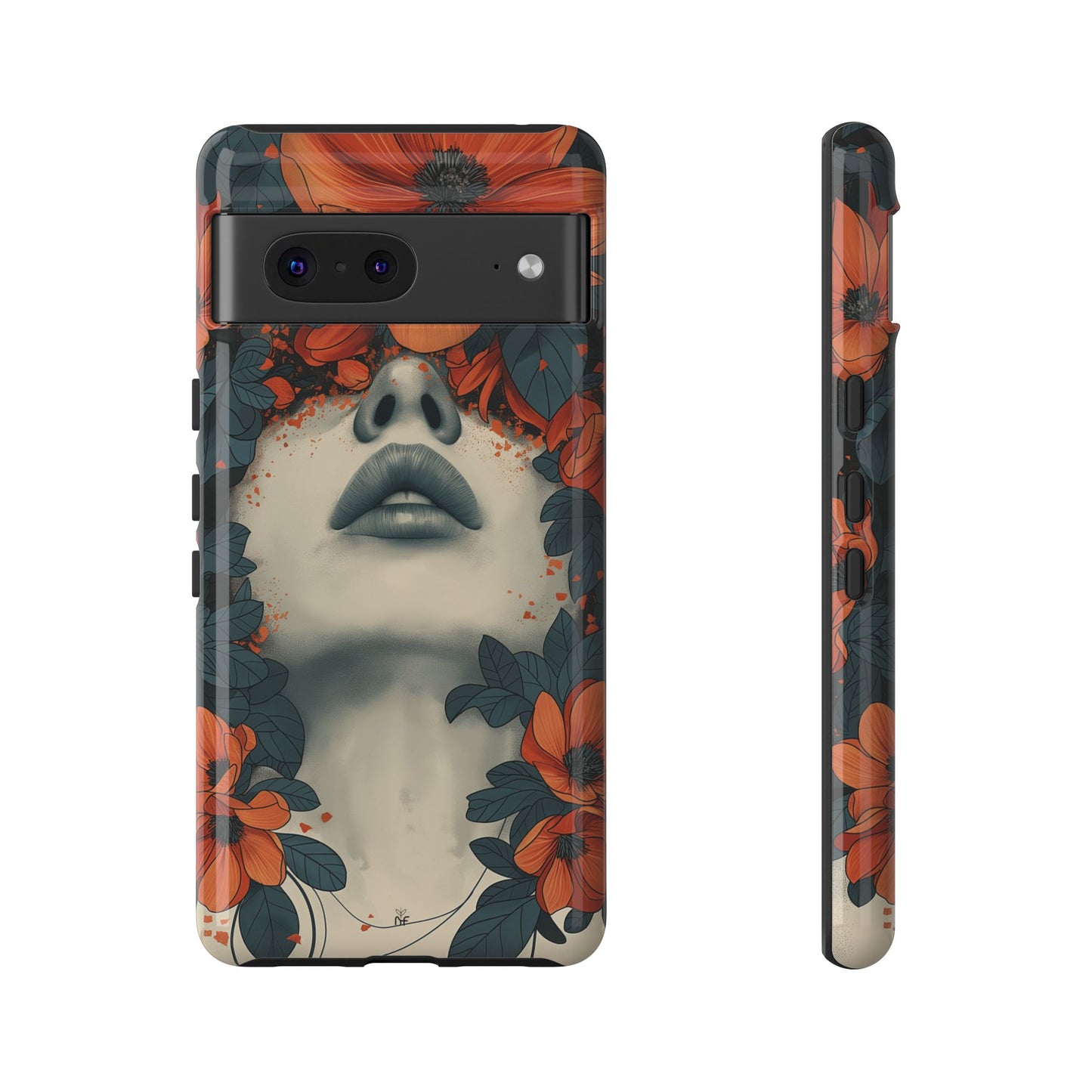 Floral Femme Art Phone Case Unique Aesthetic Design for iPhone, Samsung, Google Pixel Tough Case