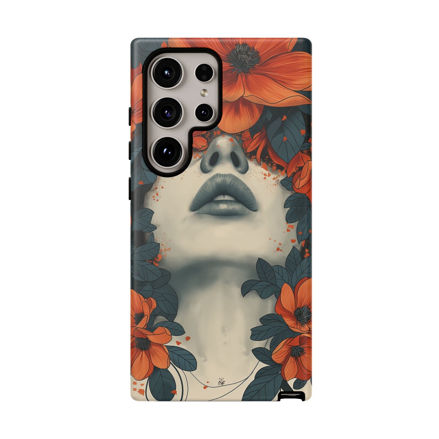 Floral Femme Art Phone Case Unique Aesthetic Design for iPhone, Samsung, Google Pixel Tough Case