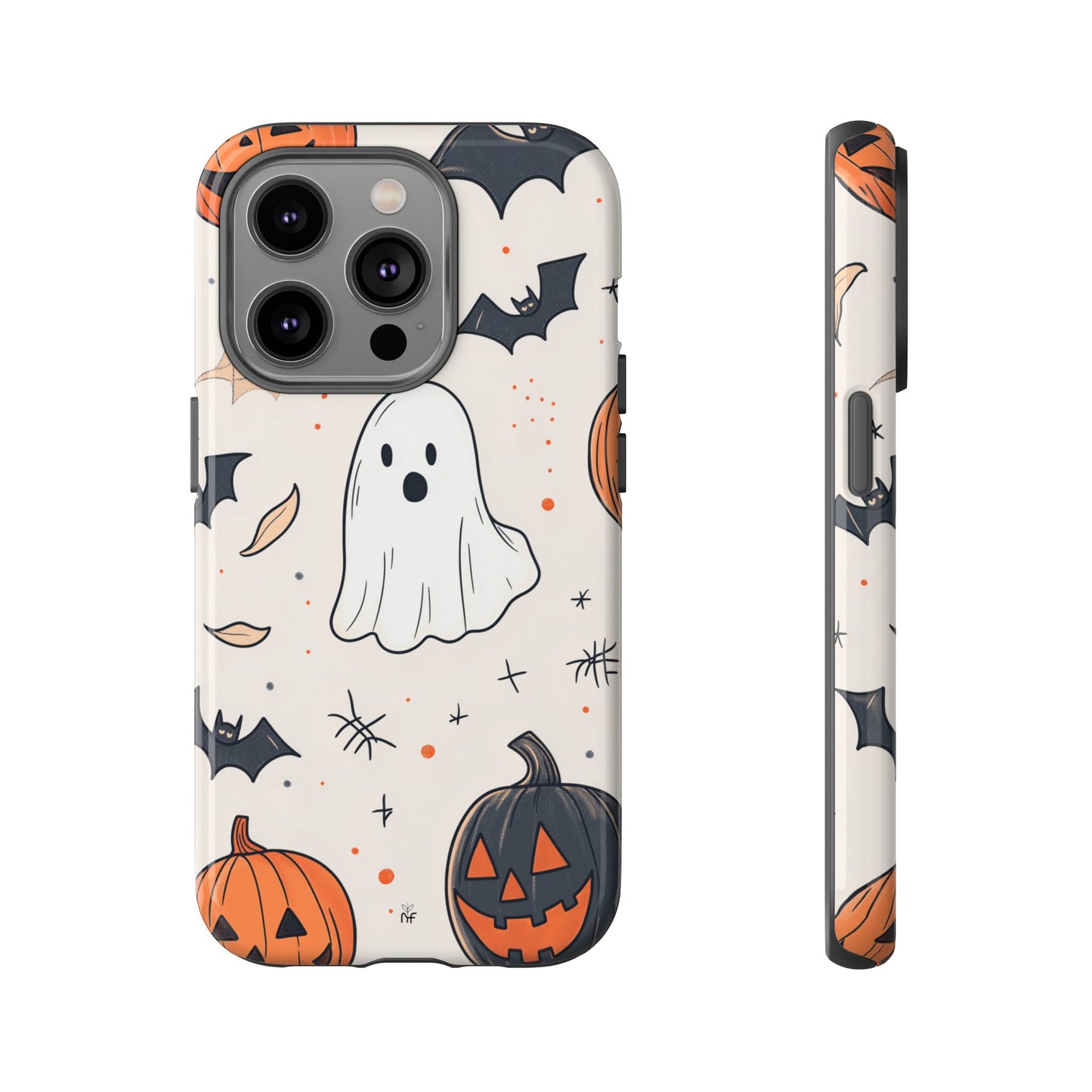 Cute Halloween Ghost & Pumpkin Phone Case – Festive Design for iPhone, Samsung, Google Pixel