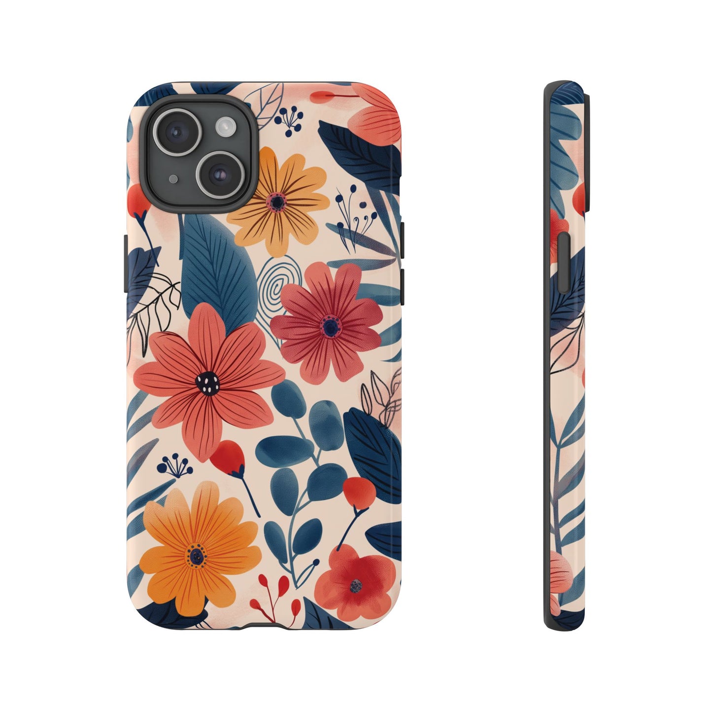 Bright Floral Garden Phone Case – Vibrant Artistic Design for iPhone, Samsung, Google Pixel
