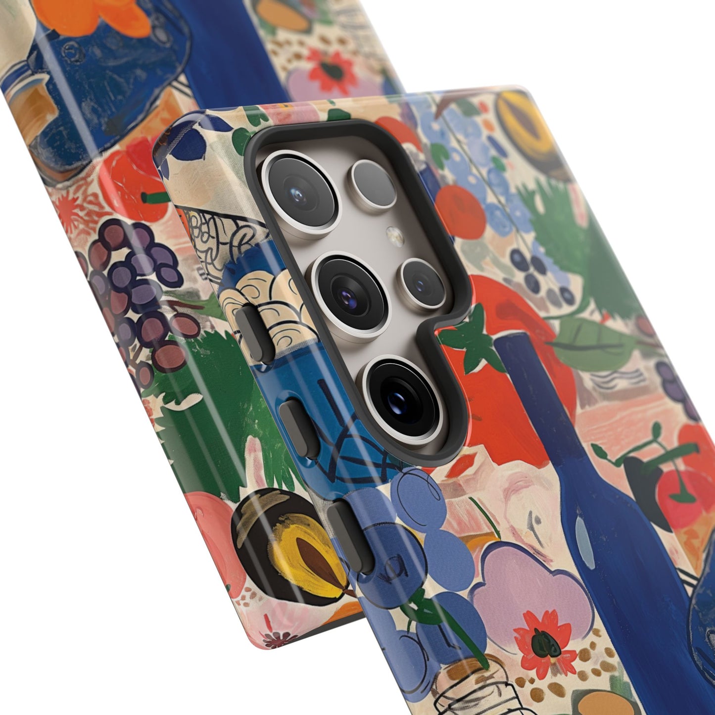 Artistic Colorful Phone Case with Fruit Pattern – Abstract Modern Art Design for iPhone, Samsung & Google Pixel Tough Case