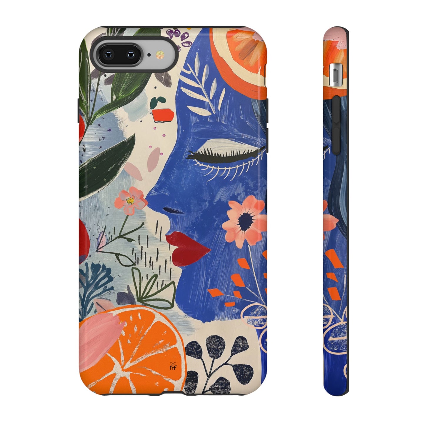 Vibrant Abstract Face & Floral Phone Case – Artistic Design for iPhone, Samsung, Google Pixel