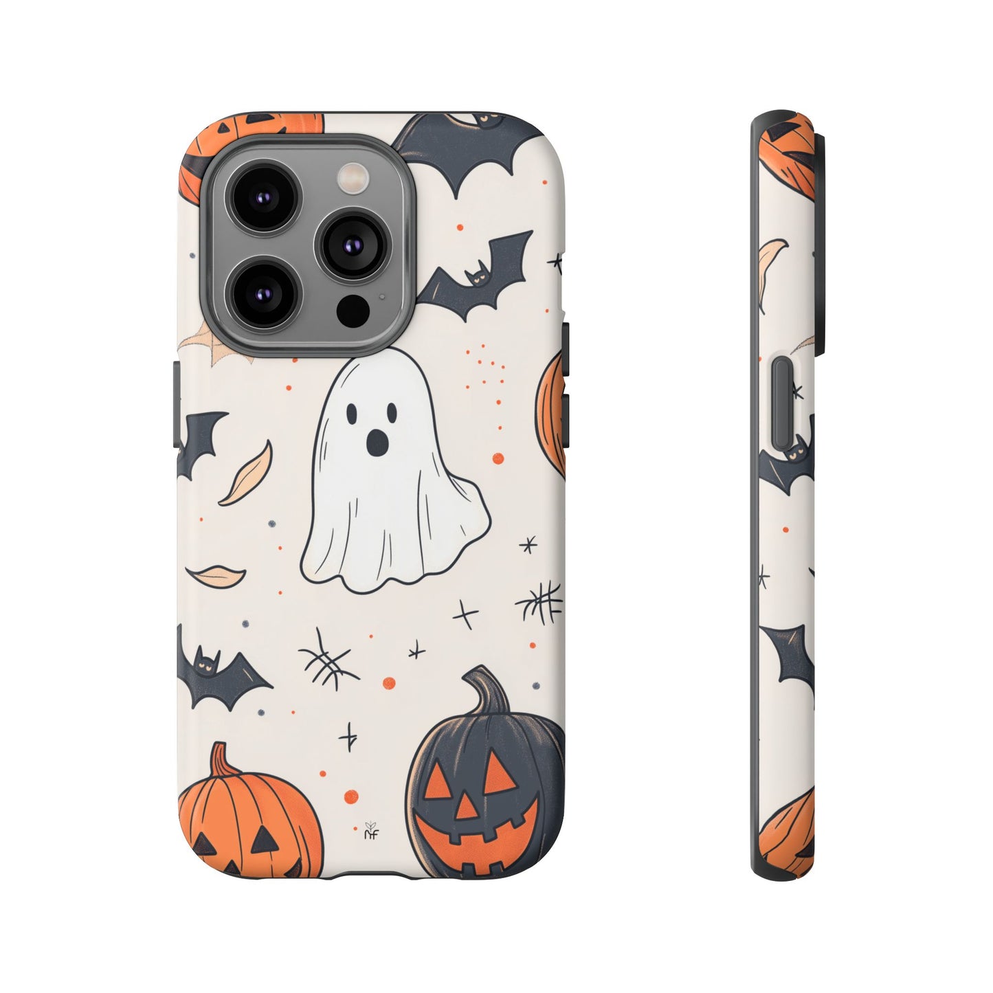 Cute Halloween Ghost & Pumpkin Phone Case – Festive Design for iPhone, Samsung, Google Pixel