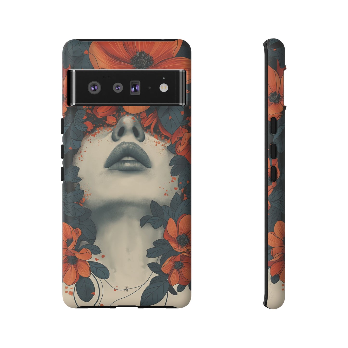 Floral Femme Art Phone Case Unique Aesthetic Design for iPhone, Samsung, Google Pixel Tough Case