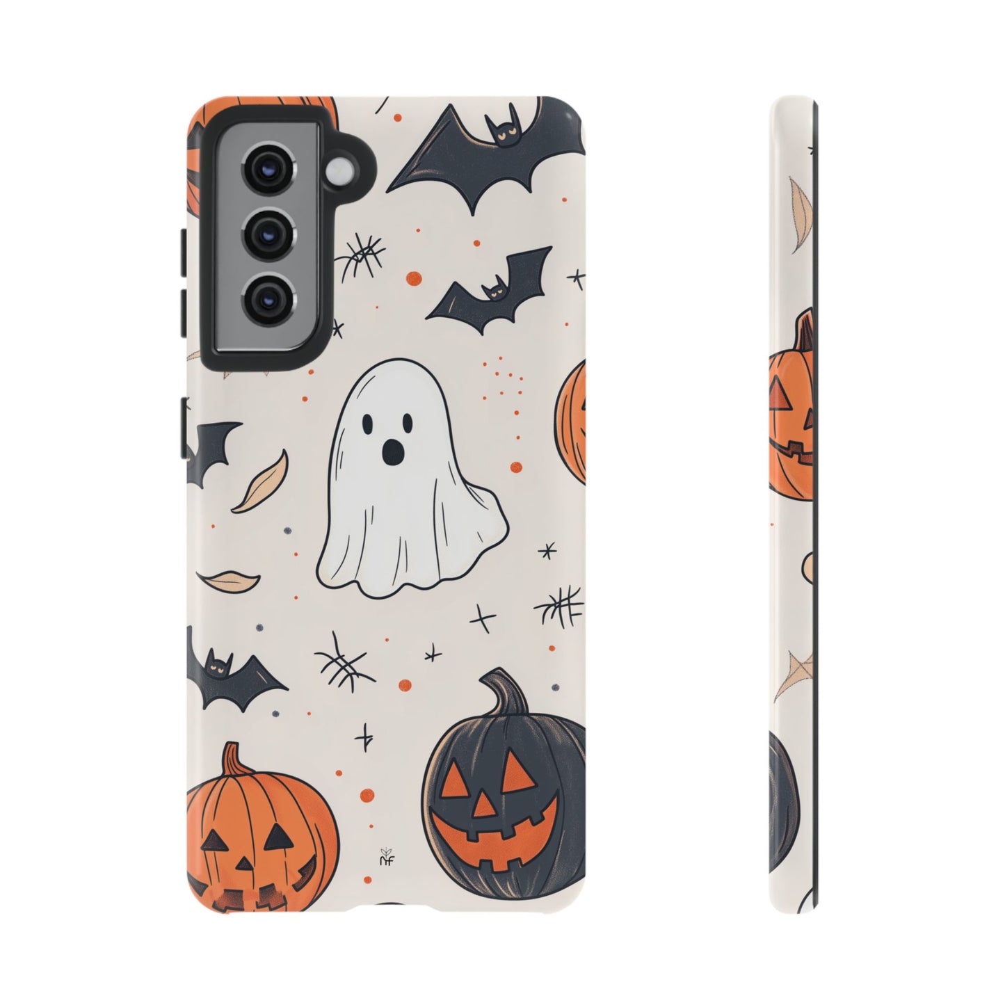 Cute Halloween Ghost & Pumpkin Phone Case – Festive Design for iPhone, Samsung, Google Pixel