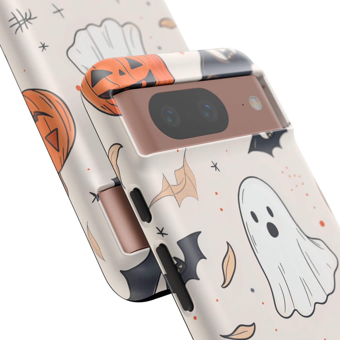 Cute Halloween Ghost & Pumpkin Phone Case – Festive Design for iPhone, Samsung, Google Pixel