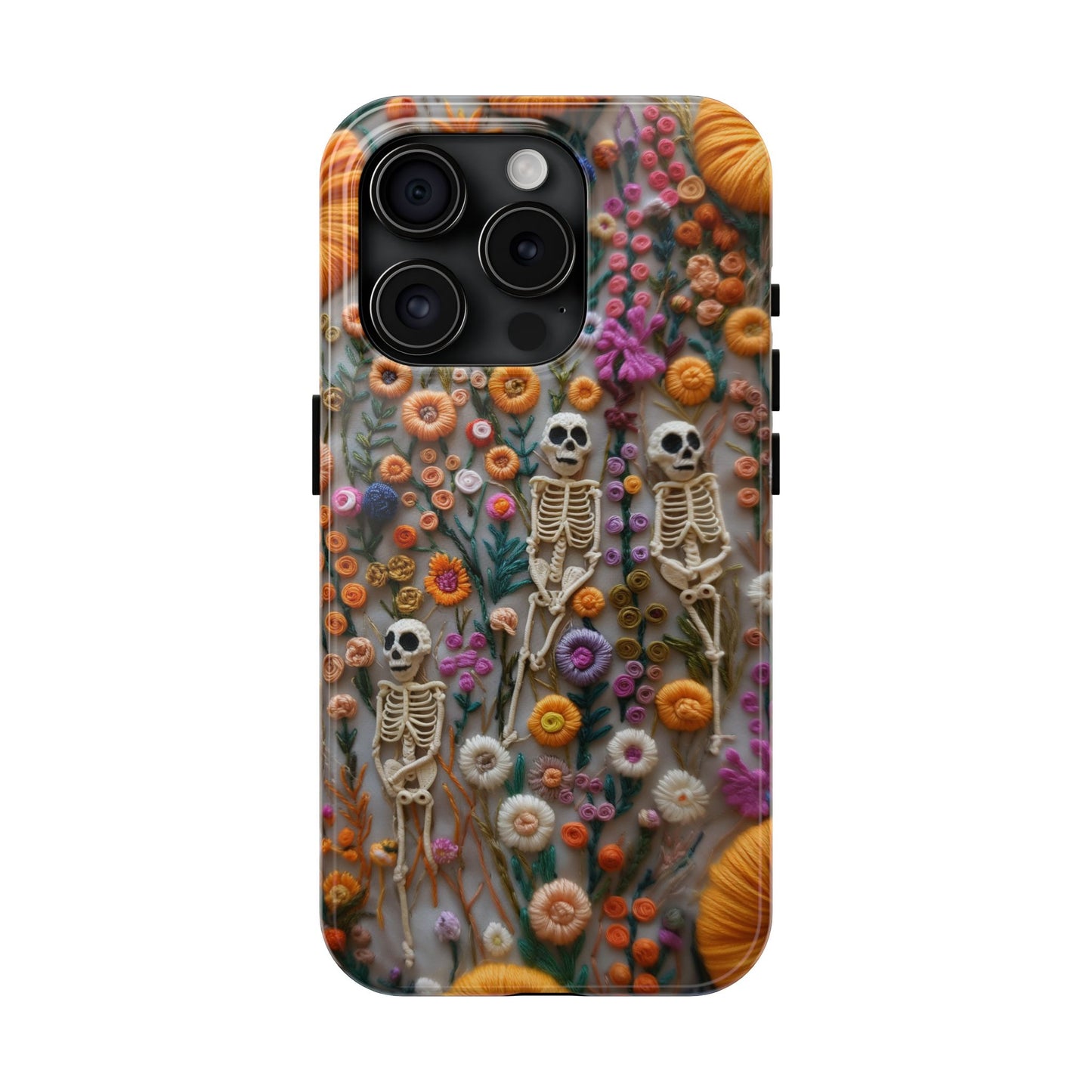 Vintage Skeletons in Floral Bloom Phone Case – Unique Artistic Design for iPhone, Samsung, Tough cases - NovaFlair