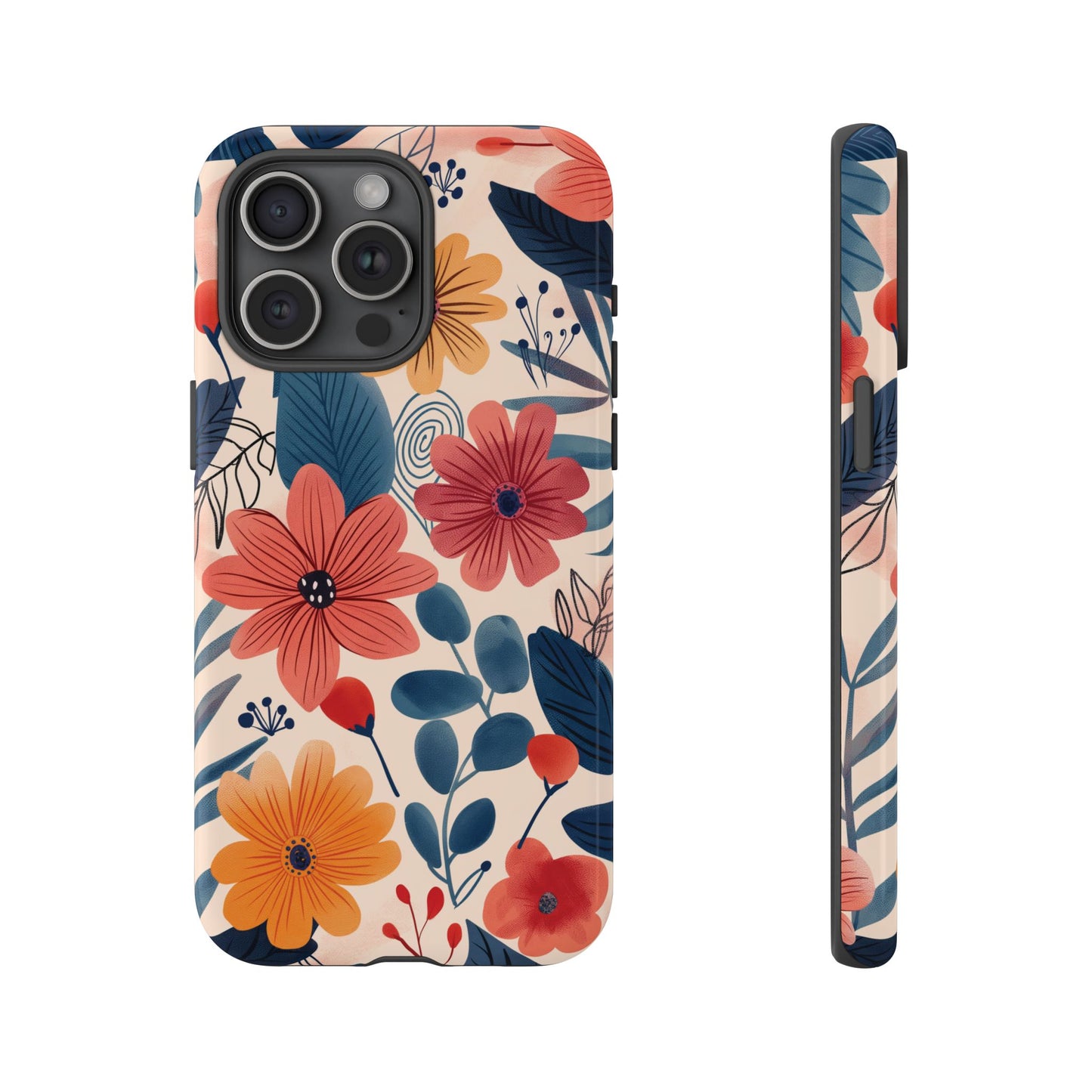 Bright Floral Garden Phone Case – Vibrant Artistic Design for iPhone, Samsung, Google Pixel