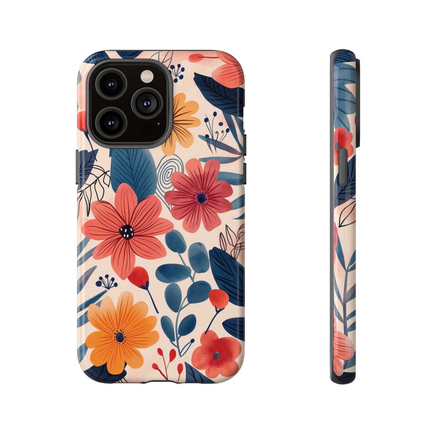 Bright Floral Garden Phone Case – Vibrant Artistic Design for iPhone, Samsung, Google Pixel