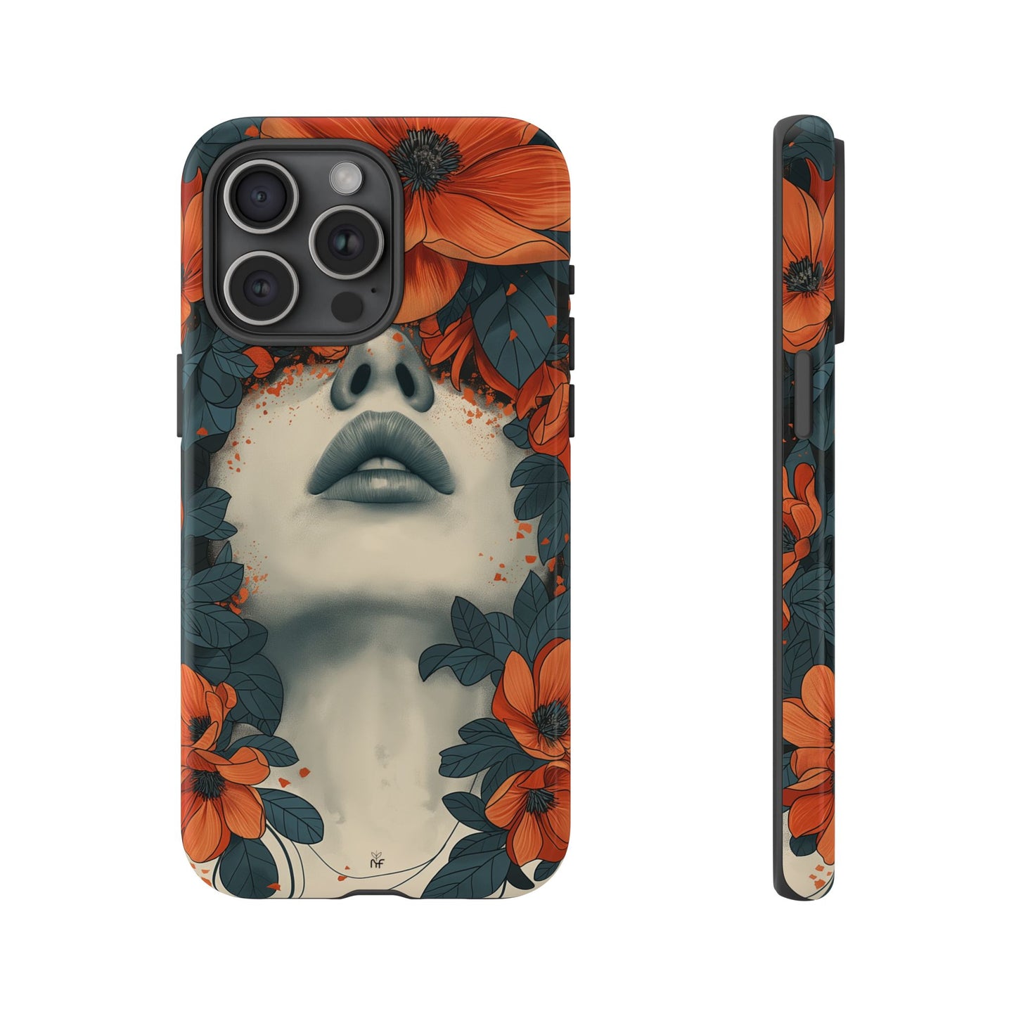 Floral Femme Art Phone Case Unique Aesthetic Design for iPhone, Samsung, Google Pixel Tough Case