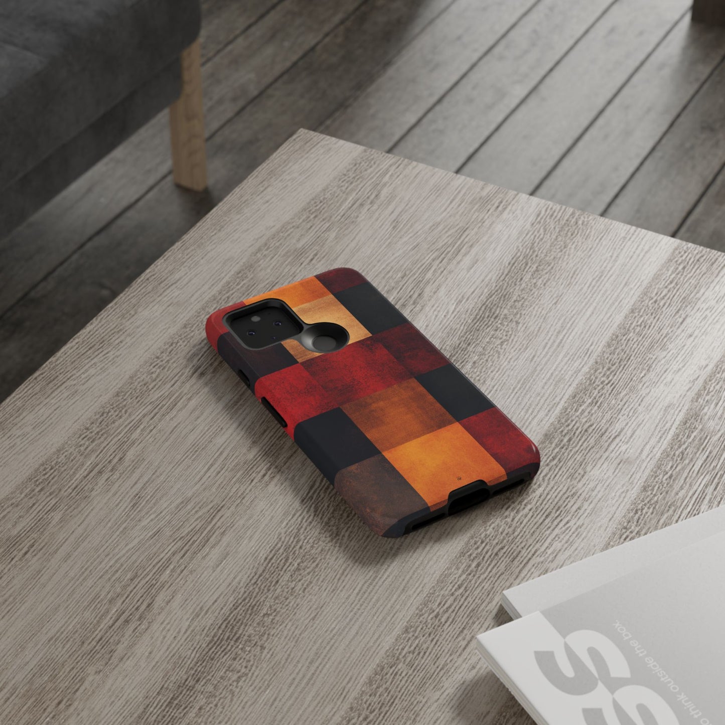Rustic Plaid Pattern Phone Case – Cozy Fall Design for iPhone, Samsung, Google Pixel